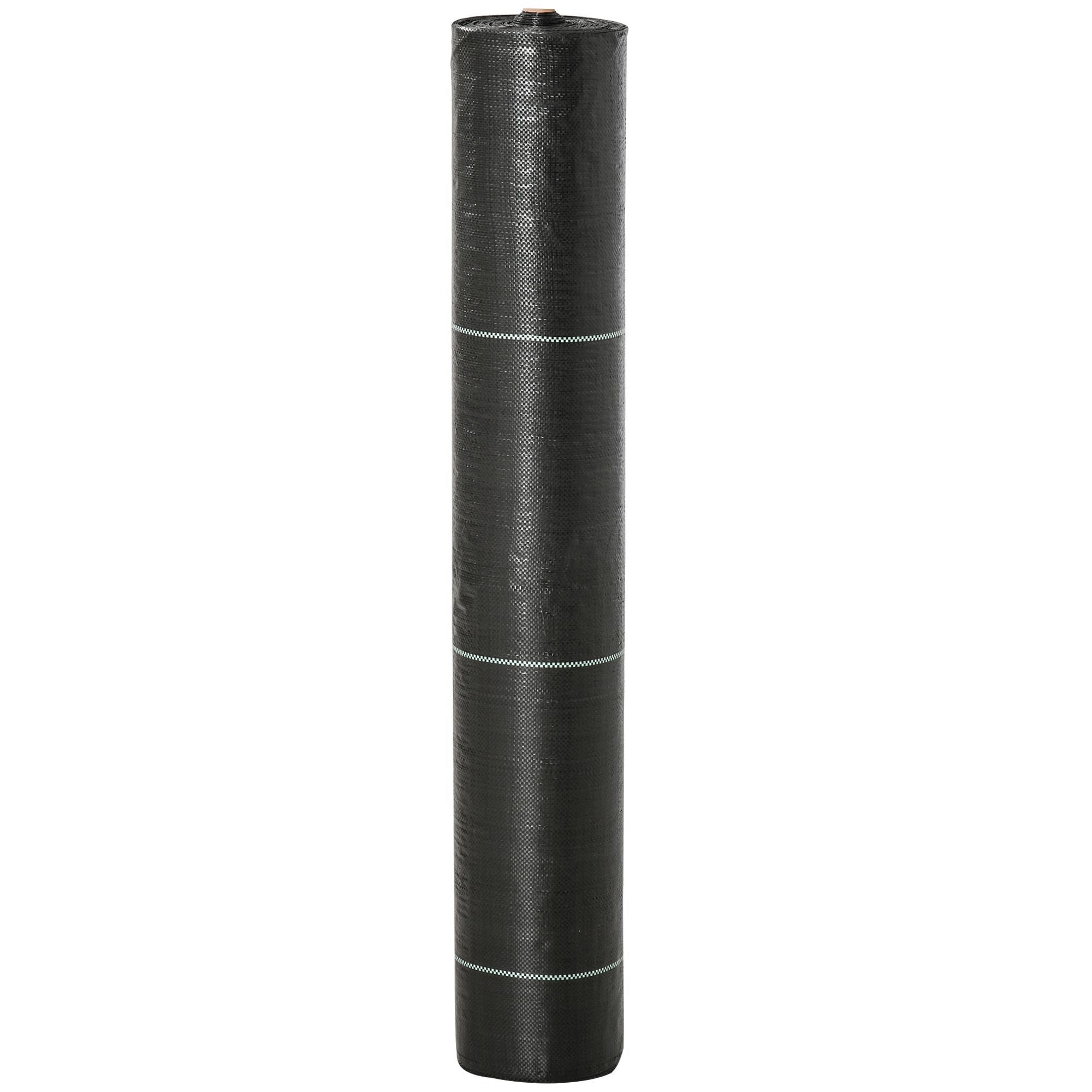 Outsunny 2x50m Gardener Premium Weed Barrier Landscape Fabric Durable & Heavy-Duty Weed Block Gardening Mat, Easy Setup & Superior Weed Control Convenient Design - North Peak Garden Furniture