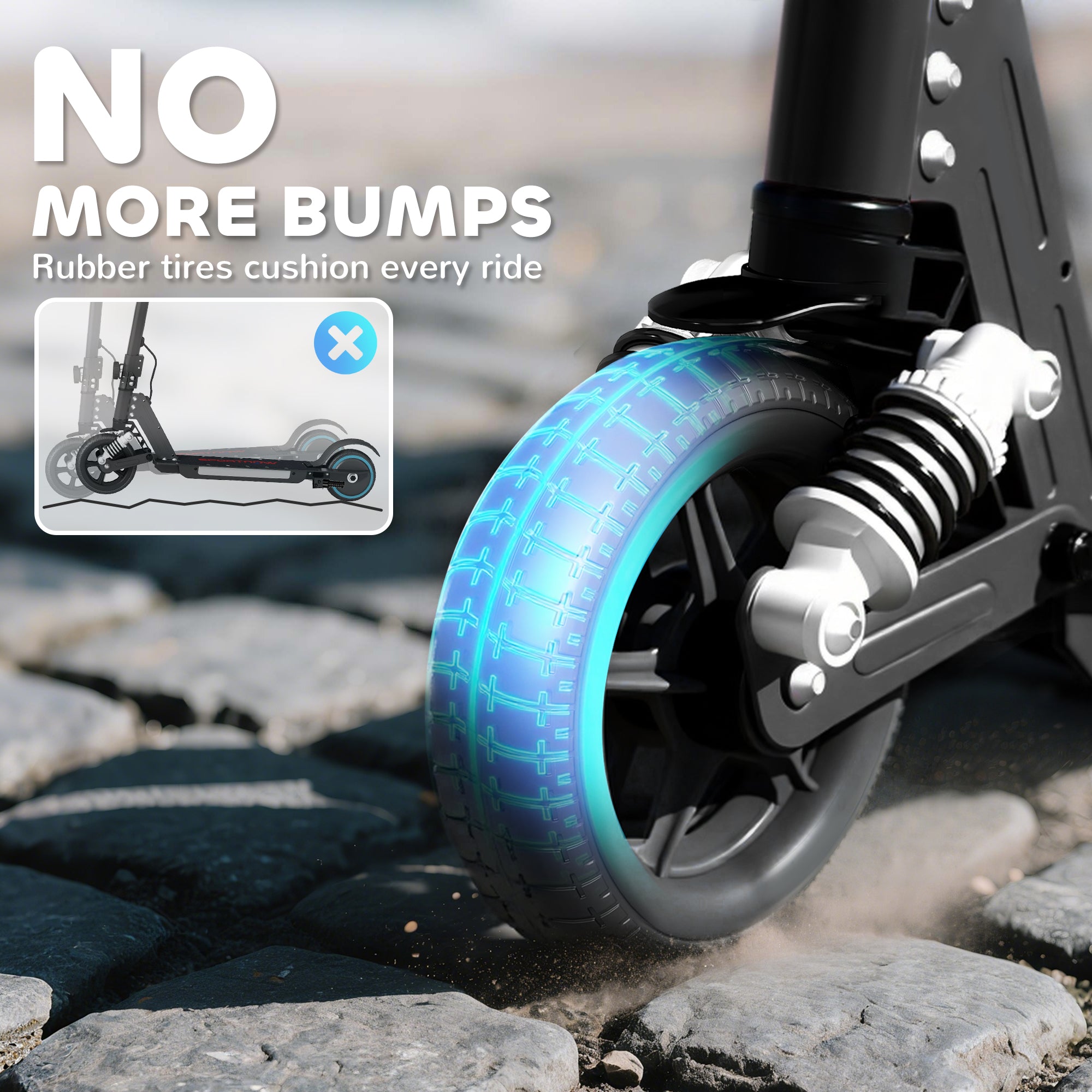 SPORTNOW Folding Electric Scooter for Kids Age 6-14 with Dual Brakes, Front Suspension, LED Colourful Lights and Display, 6.8kg Lightweight Aluminium E Scooter, Up to 14 KM/H & 6 KM, Black