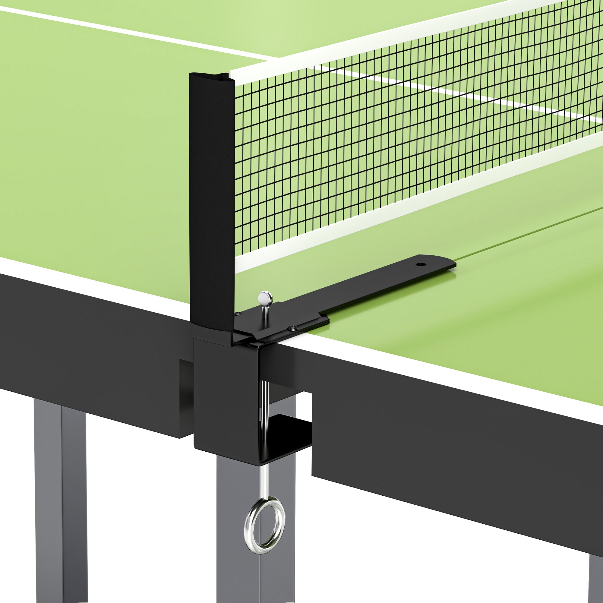 HOMCOM 6ft Table Tennis Table, Ping Pong Table with Net, Foldable and Portable Ping Pong Set for Indoor Outdoor Use, Easy Assemble, Midsize, Green