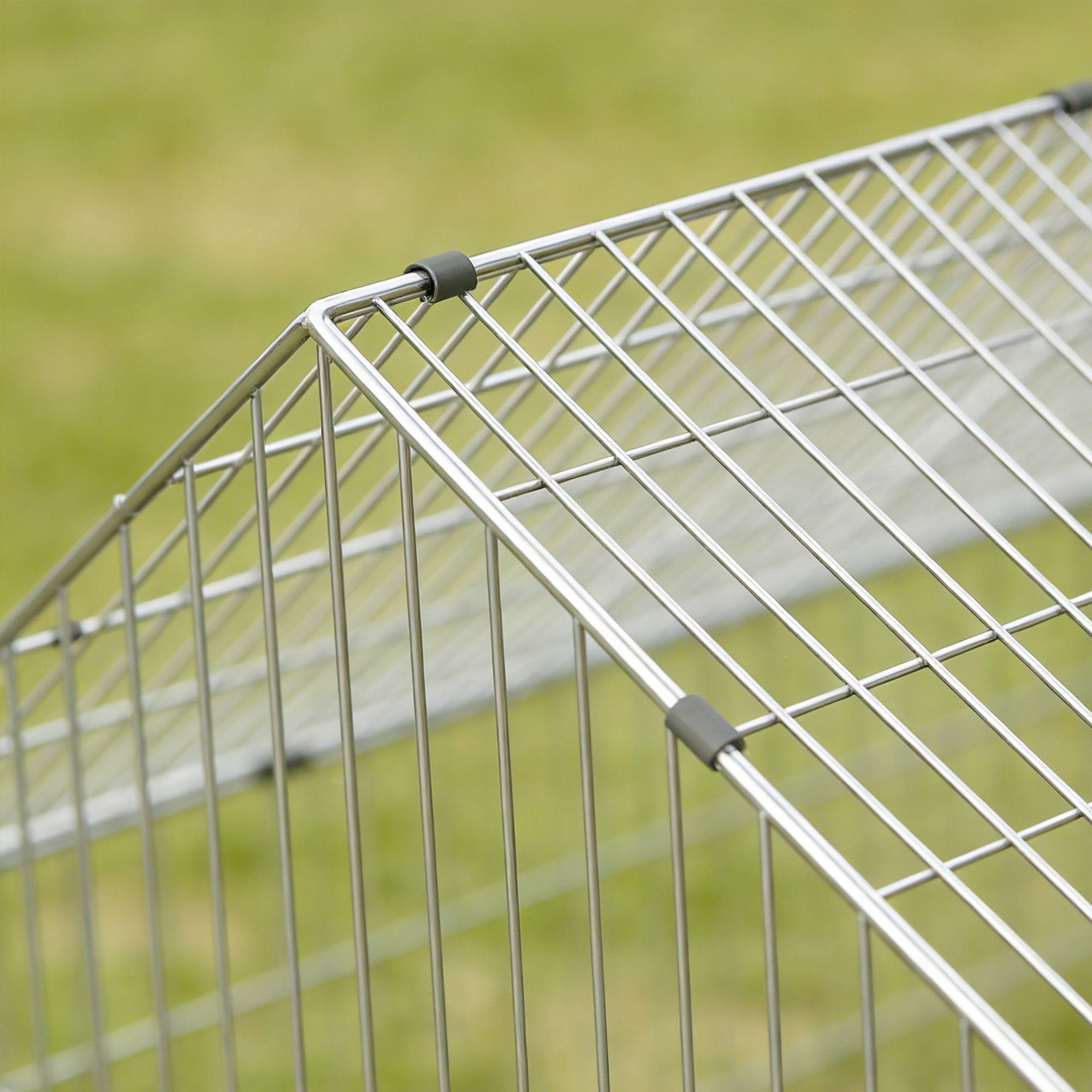 PawHut Rabbit Run with Protective Cover for  Small Animals, Chickens, Guinea Pigs, Tortoises, 180 x 75 x 75 cm, Black