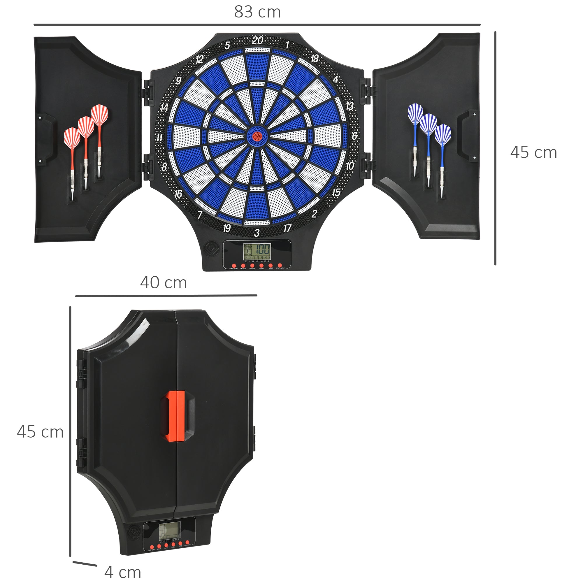 SPORTNOW Electronic Dartboard Set, with 31 Games, for Eight Players - North Peak Garden Furniture