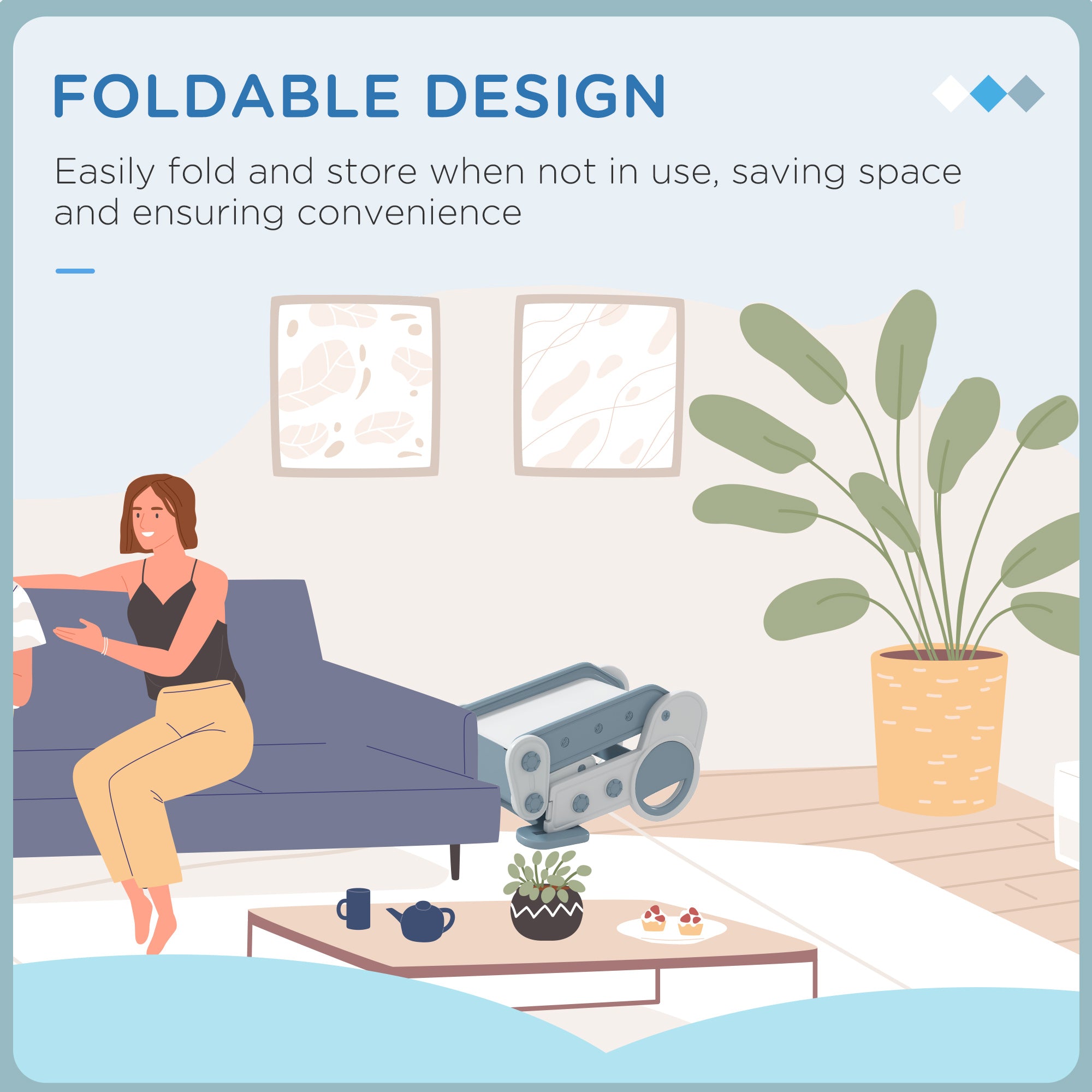 AIYAPLAY Foldable Kids Slide, Freestanding Baby Slide, for Ages 1.5-3 Years - North Peak Garden Furniture