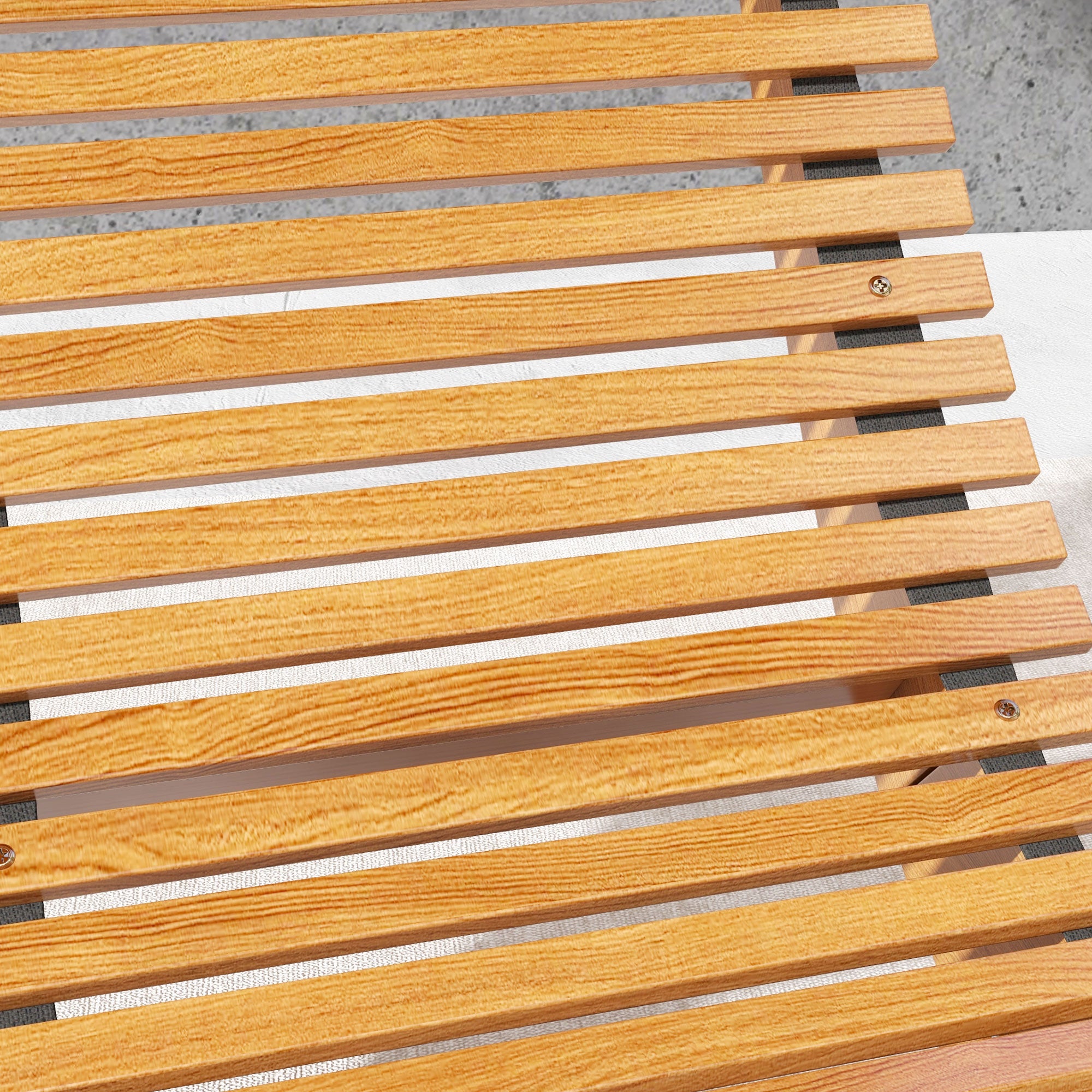 Outsunny Outdoor Rocking Chair w/ Slatted Seat, Wooden Rocking Chair, 130cm x 60cm x 60cm, Light Brown