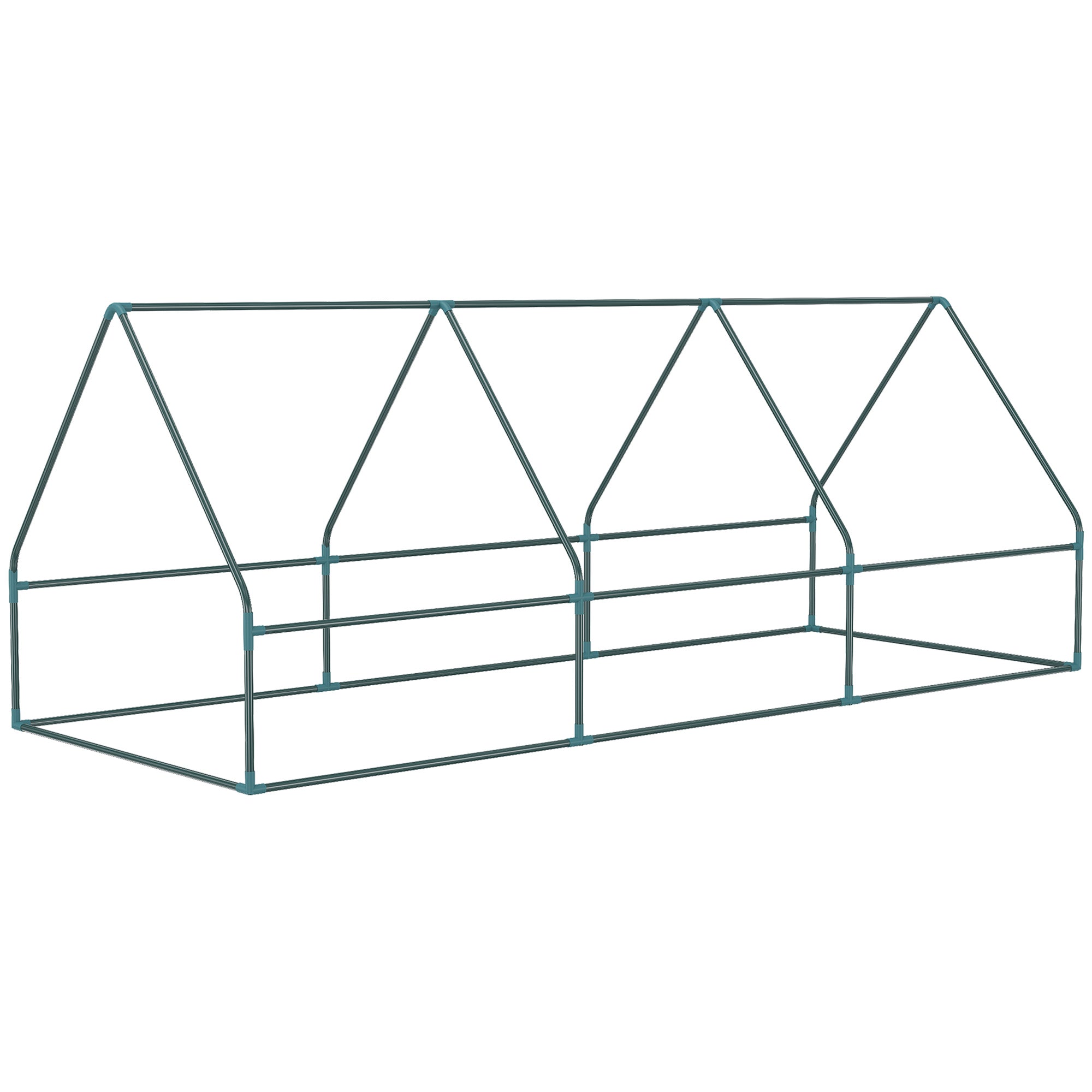 Outsunny Portable Small Polytunnel, Mini Greenhouse with Mesh Windows for Indoor and Outdoor, 240x90x90cm, Green - North Peak Garden Furniture