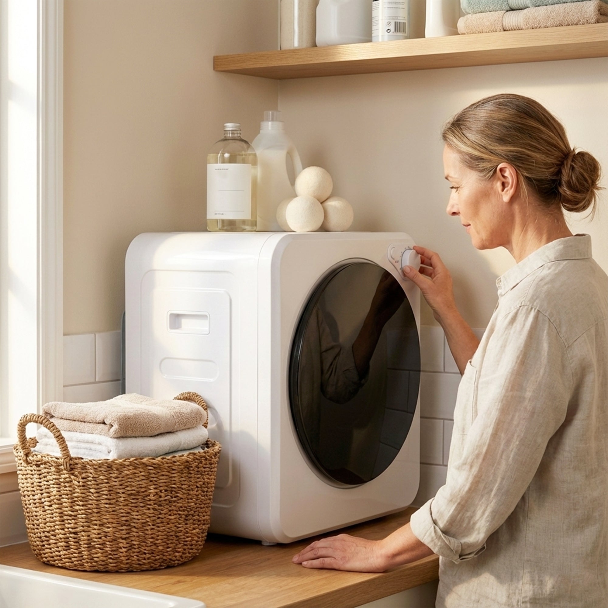HOMCOM 4kg Front Load Laundry Dryer, Portable Clothes Dryer with 2 Power Modes, 400W/800W, White