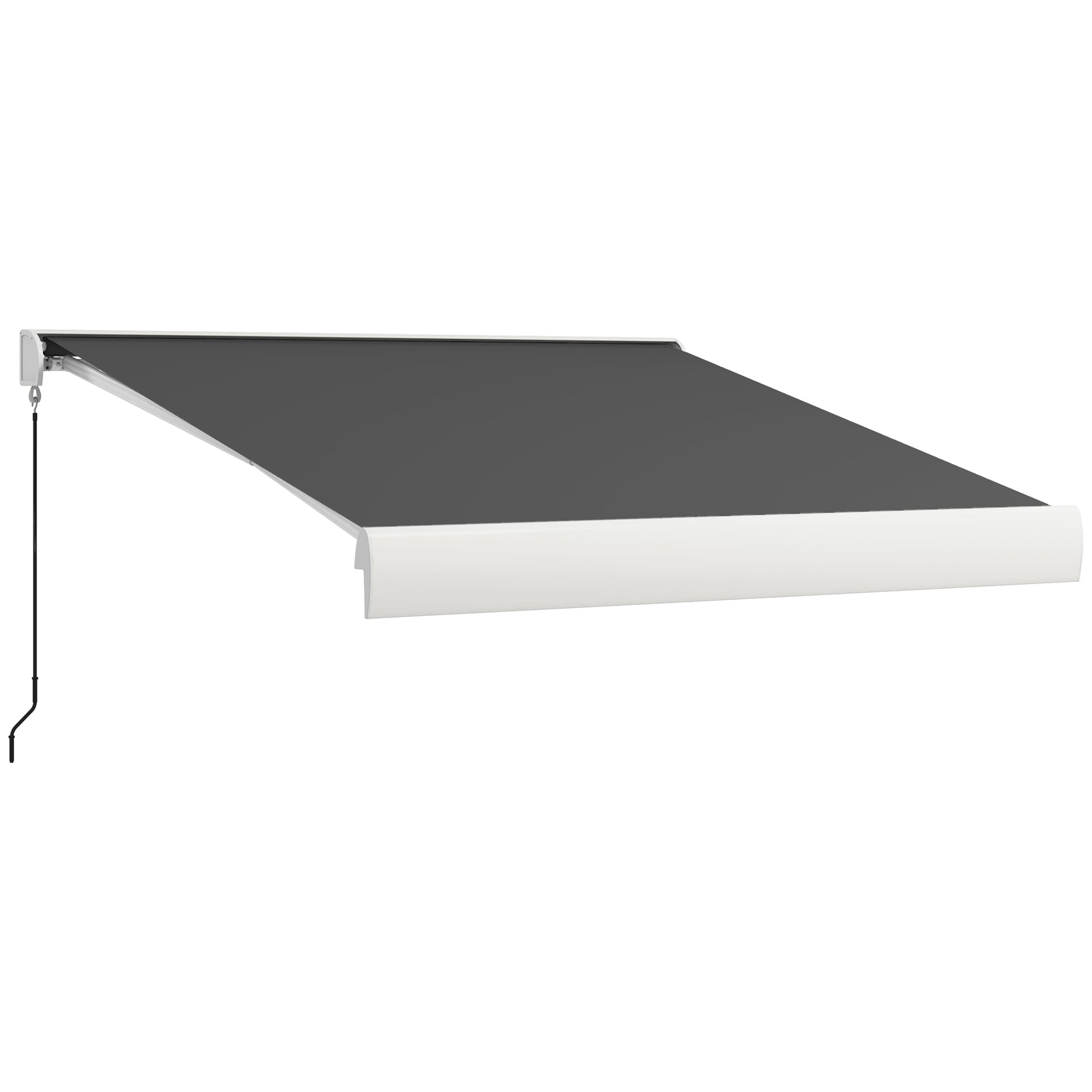 Outsunny 2.5 x 3m Electric Cassette Awning, with Remote - Grey - North Peak Garden Furniture