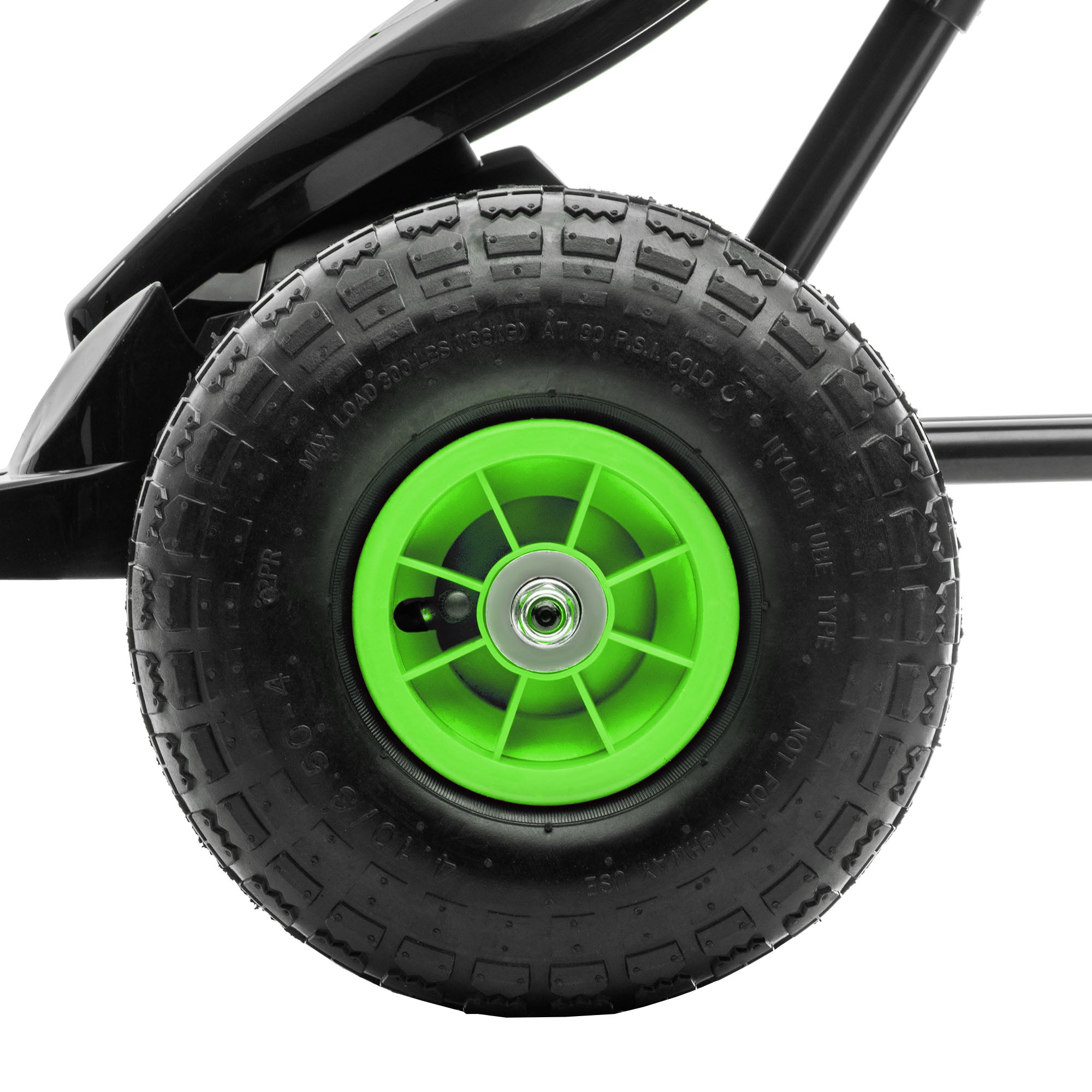 HOMCOM Kids Pedal Go Kart, with Adjustable Seat, Inflatable Tyres - Green - North Peak Garden Furniture