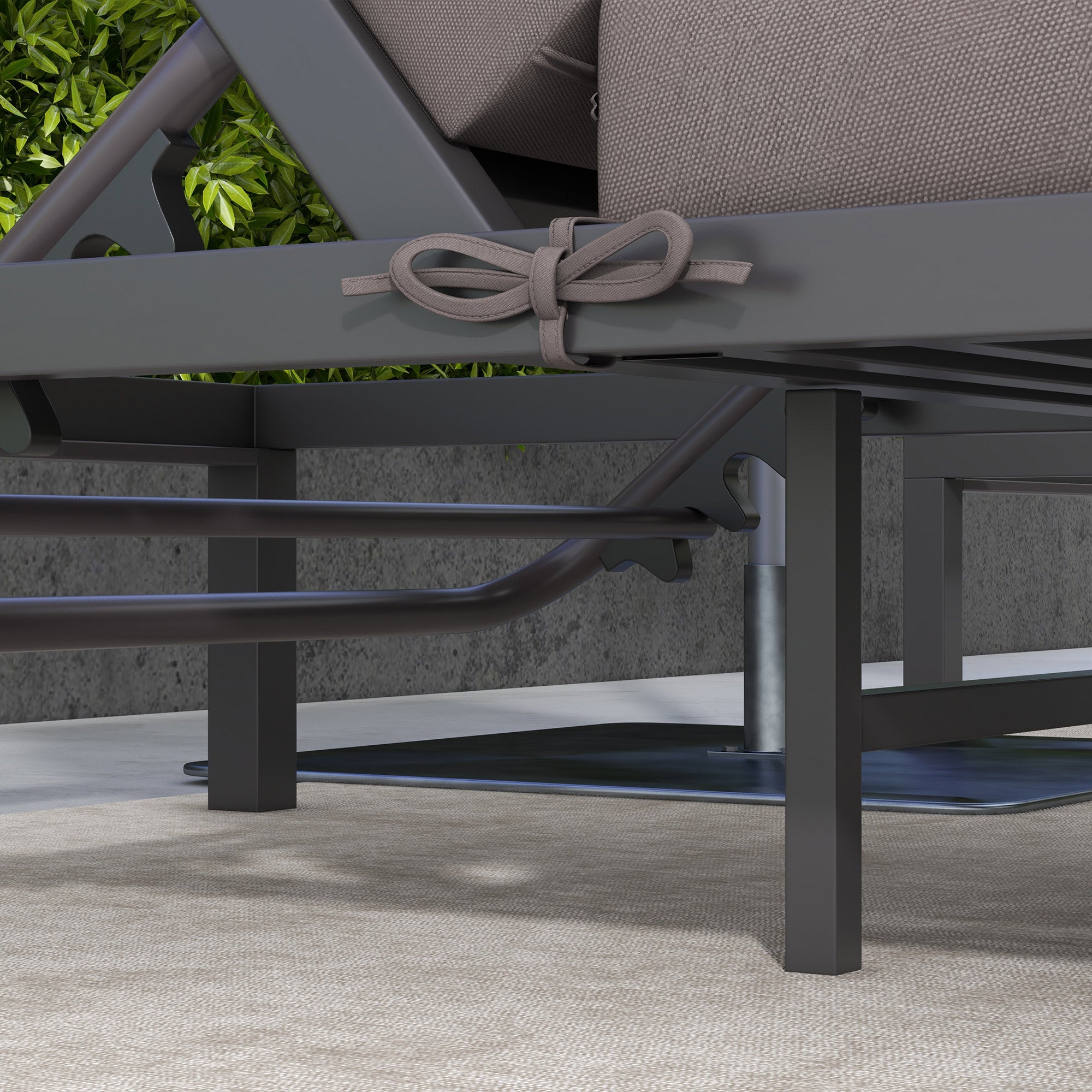 Outsunny Three-Piece Aluminium Lounger Set, with Reclining Backs - North Peak Garden Furniture