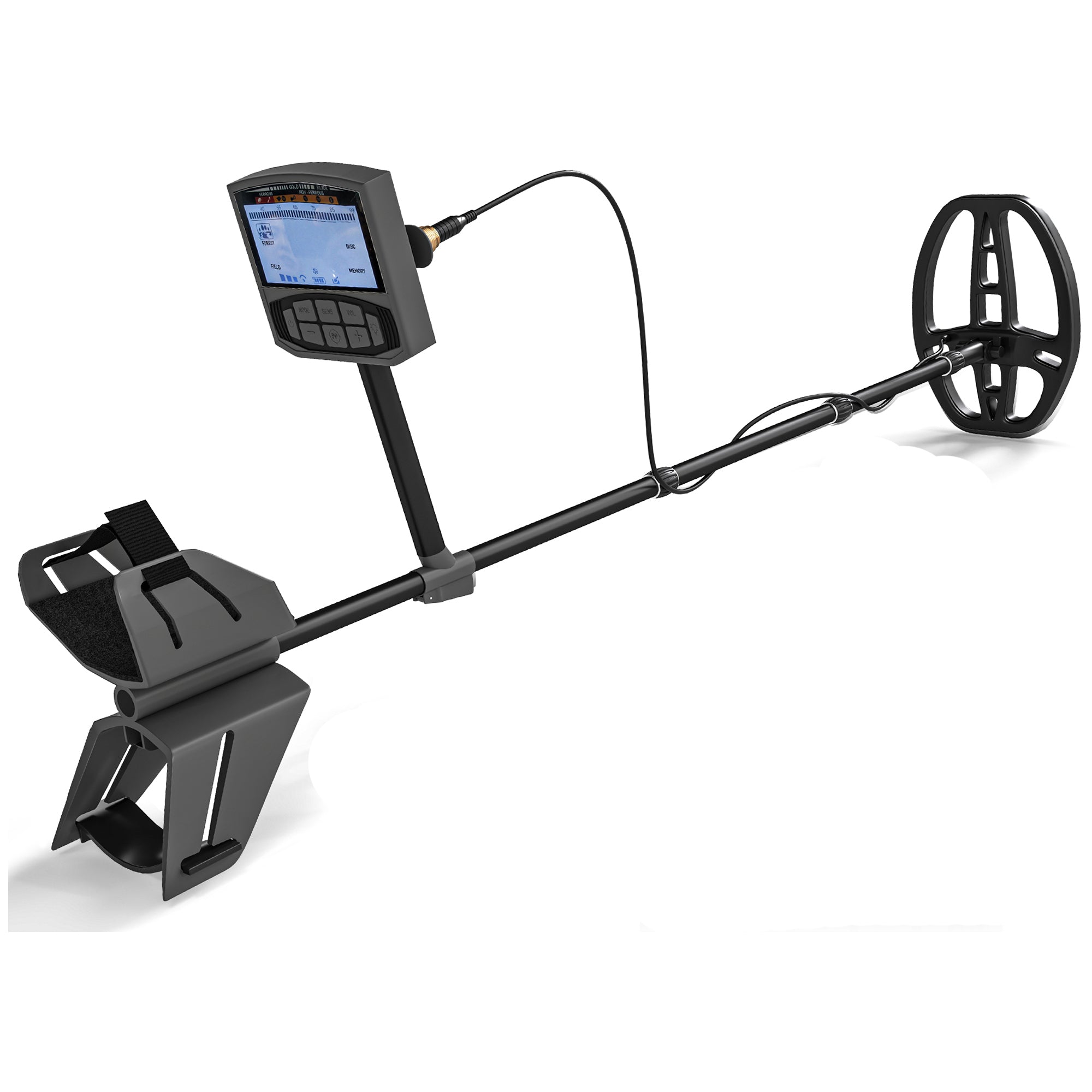 Outsunny Metal Detector for Adults and Beginners, Gold Detector with Higher Accuracy IP68 Waterproof Coil, 5 Professional Modes with Pinpoint & Memory Mode, Bigger Backlit LCD Display with DSP Chip