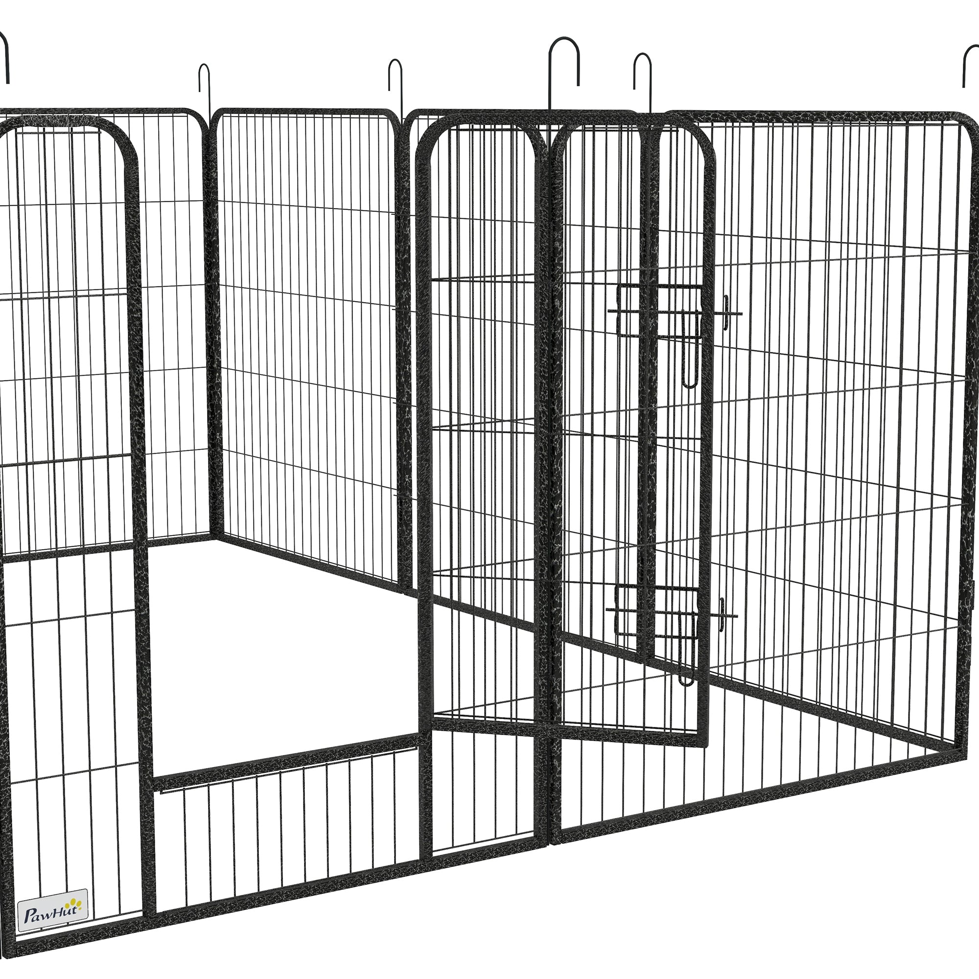 PawHut 12 Panels Heavy Duty Puppy Playpen, for Small Dogs, Indoor and Outdoor Use - Silver