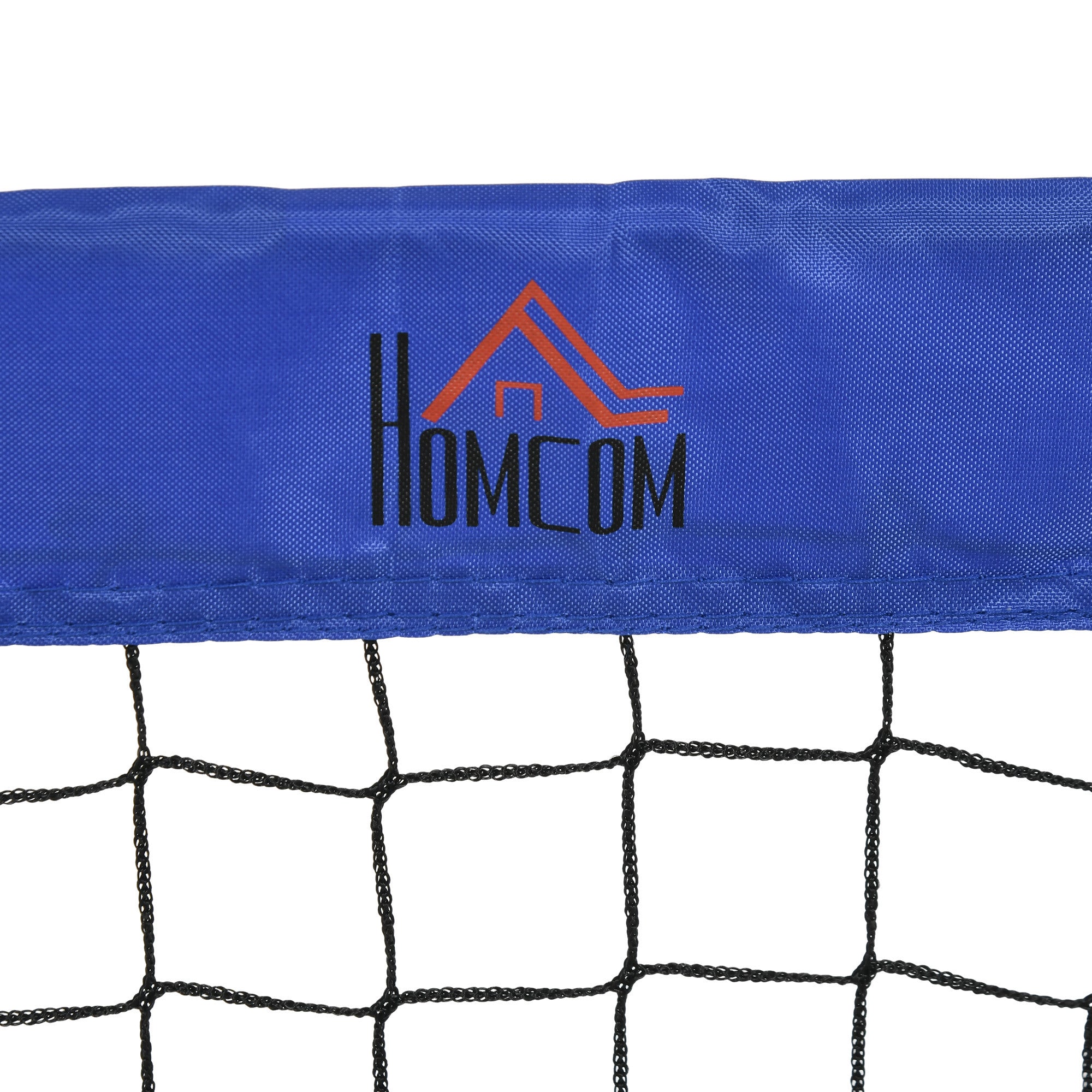 HOMCOM Set of 2 Football Goal Net 6 x 3 ft Foldable Outdoor Sport Training Teens Adults Football with Carrying Bag Blue - North Peak Garden Furniture