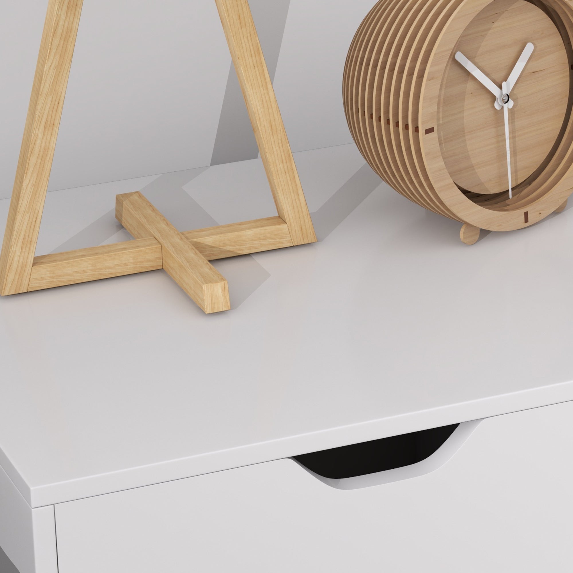 HOMCOM Multi-Storage Mobile Office Storage Cabinet - White