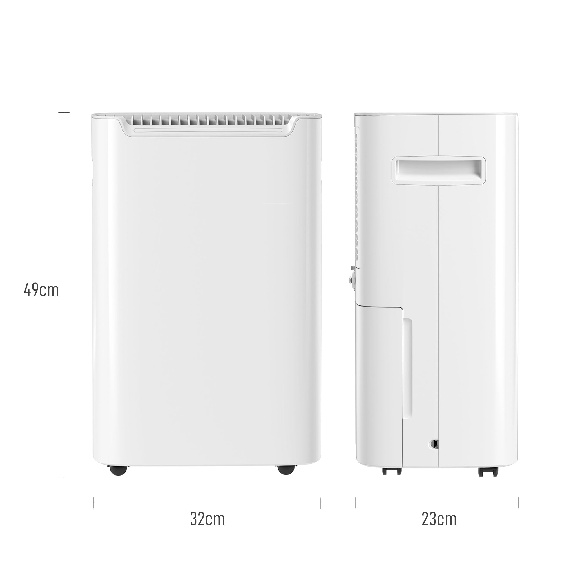 HOMCOM 20L/Day Dehumidifier with Continuous Drainage, 2.5L Water Tank, 24H Timer On/off, Digital Humidity Display, Air Filter, Dehumidifier for Home Damp, Bedroom, Condensation, Mould, Laundry Drying - North Peak Garden Furniture