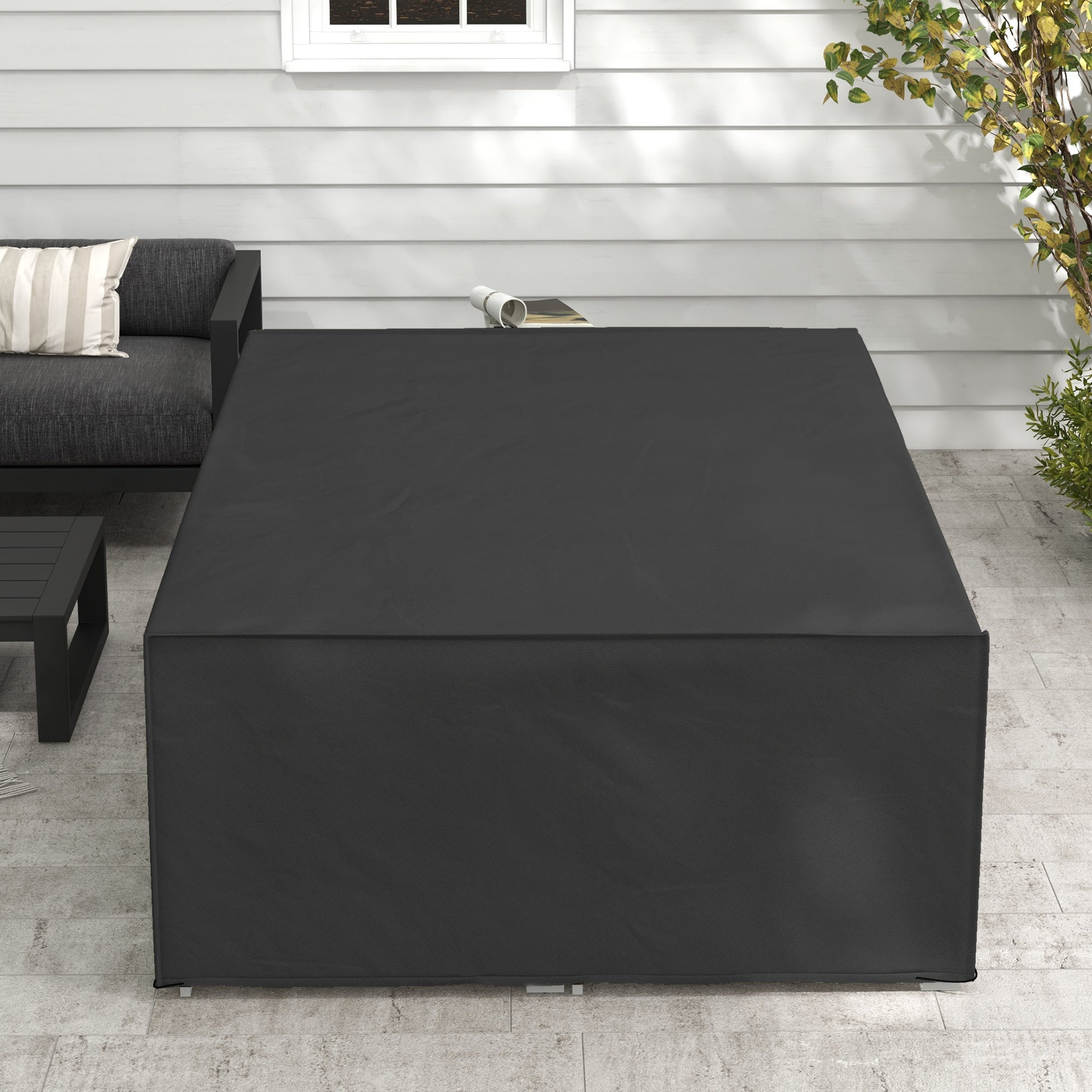 Outsunny 155 x 222cm Waterproof Furniture Cover - Black - North Peak Garden Furniture