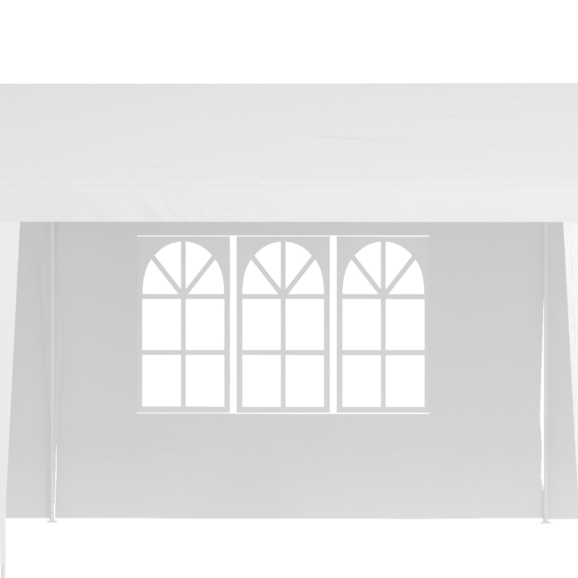 Outsunny Garden Gazebo Marquee Party Wedding Tent Canopy (9m x 3m) - White - North Peak Garden Furniture