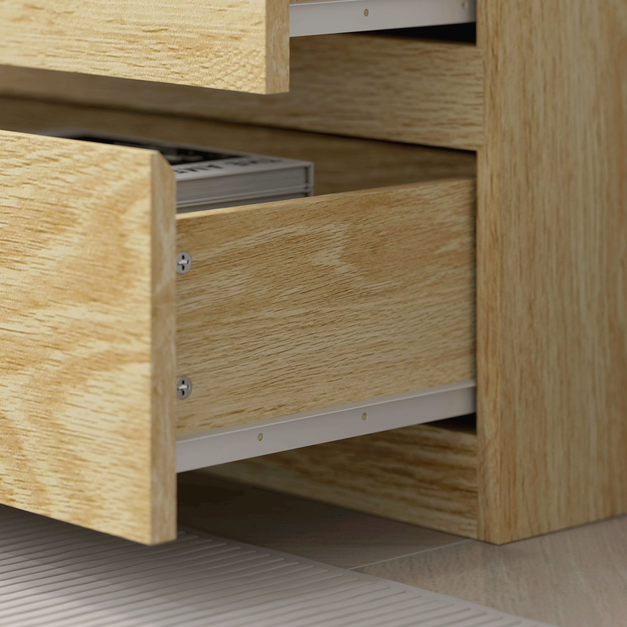 HOMCOM 180cm Tall Bookcase, with Shelves and Drawers - Wood Effect - North Peak Garden Furniture