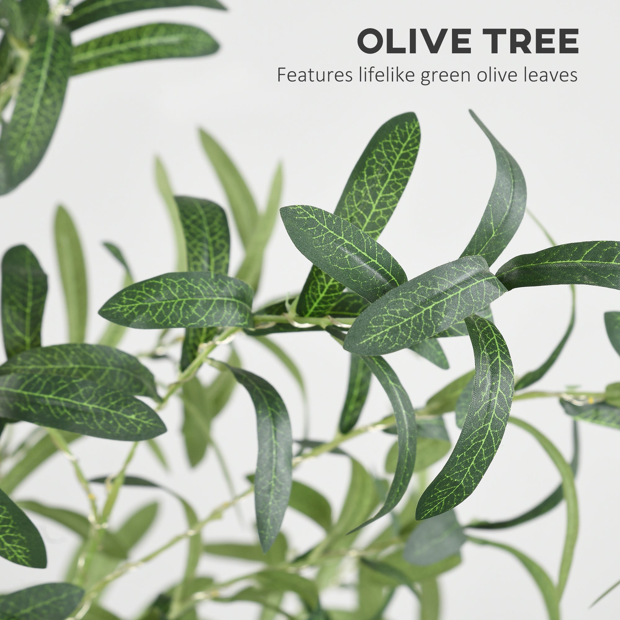 HOMCOM 300 LED Light Decorative Artificial Olive Tree - Green - North Peak Garden Furniture