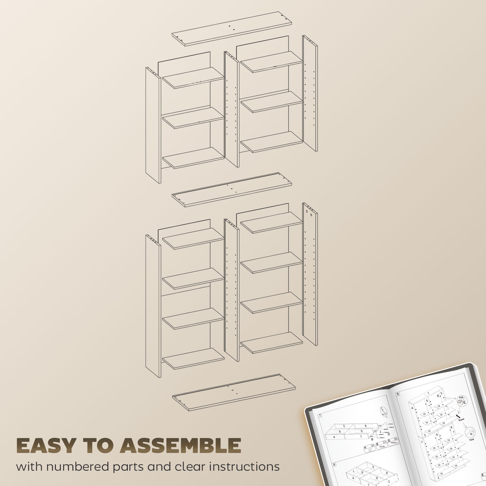 HOMCOM 640 CD Storage Tower - White - North Peak Garden Furniture