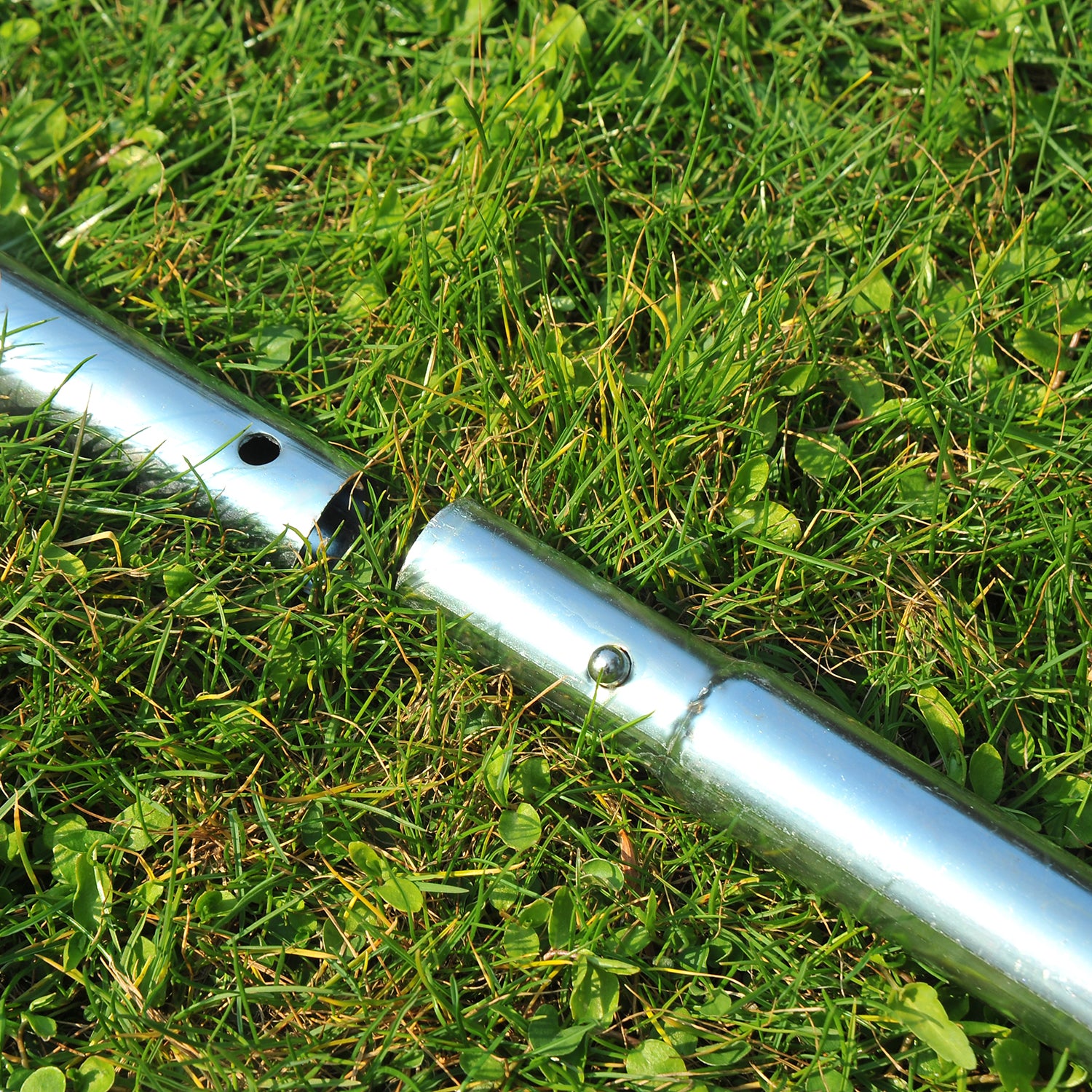 Outsunny Garden Rolling Lawn Aerator Heavy Duty Steel Grass Roller w/ Adjustable Handle - North Peak Garden Furniture