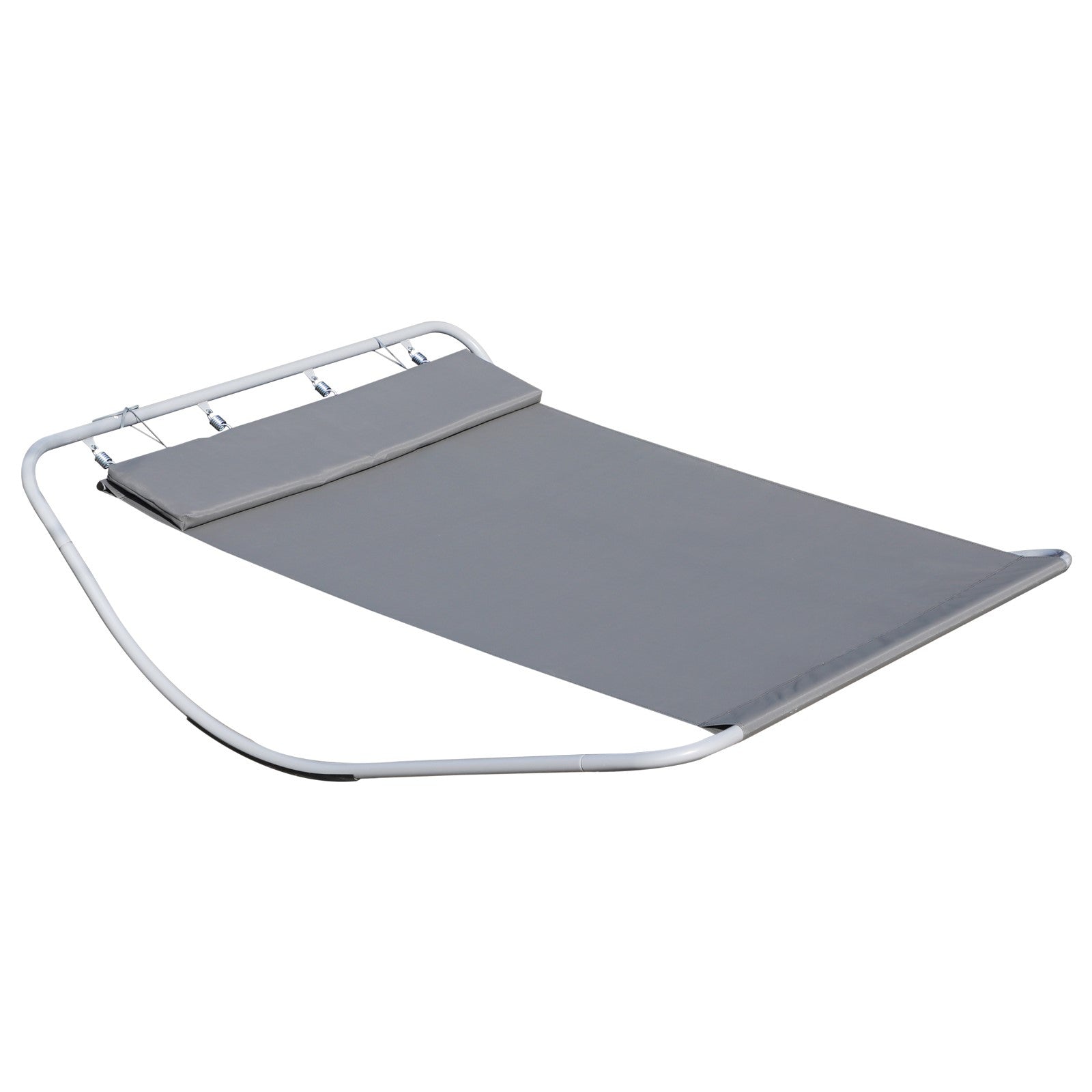 Outsunny Outdoor Double Rocking Bed Hammock-Grey