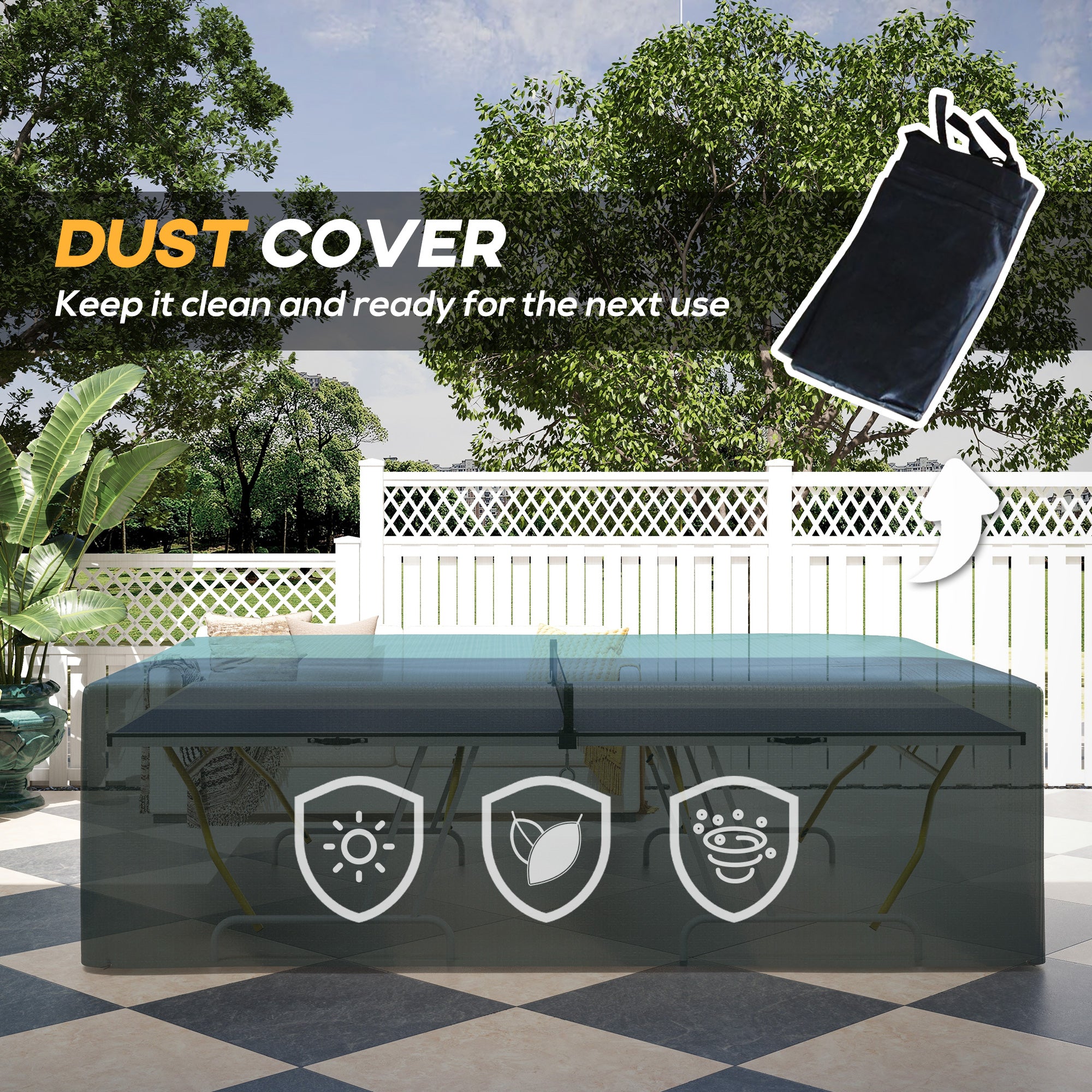 SPORTNOW 9FT Foldable Table Tennis Table, with Cover, Net, Paddles, Balls - Blue - North Peak Garden Furniture