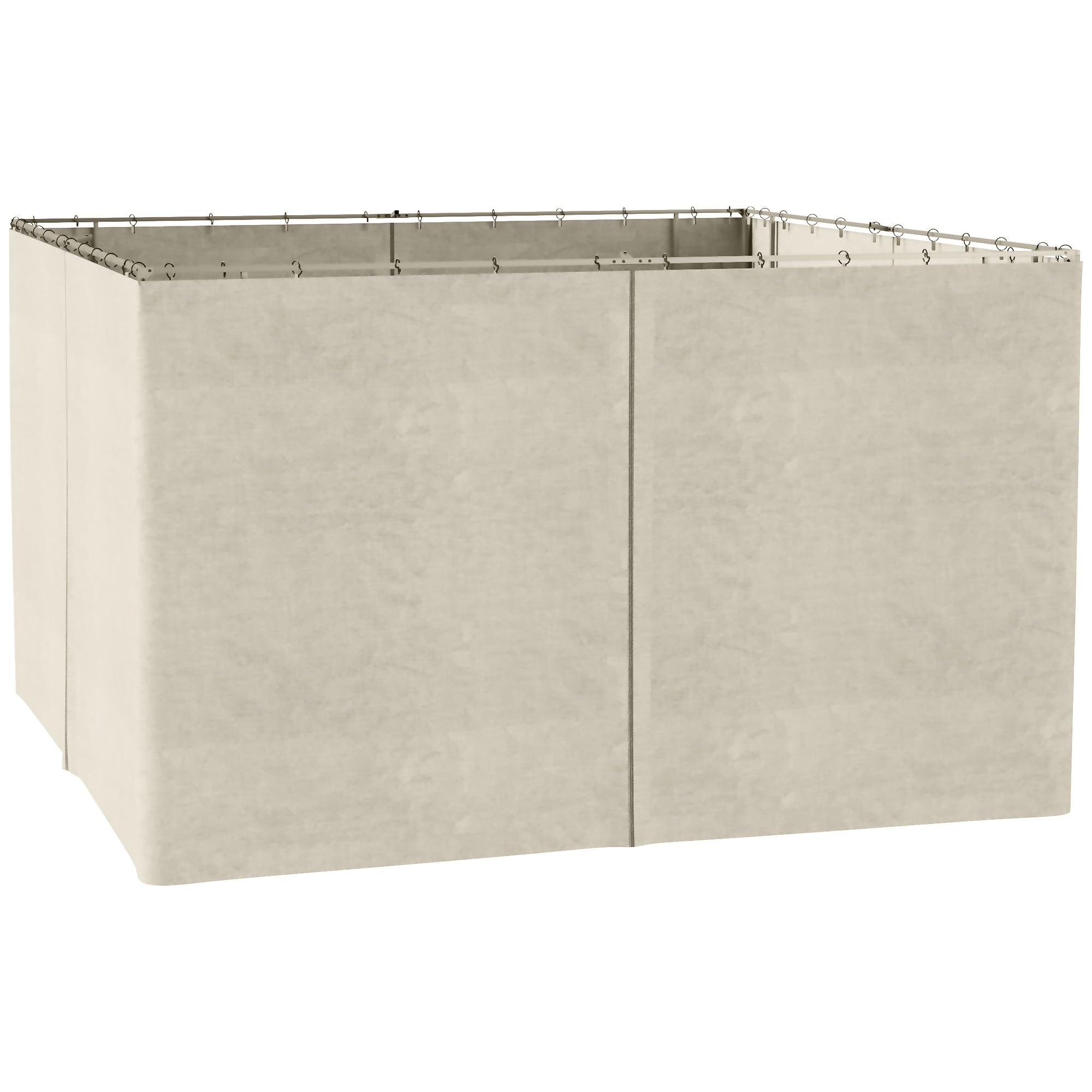 Outsunny 4 Pack Universal Gazebo Replacement Sidewalls Privacy Panel for Most 3 x 4m Gazebo Canopy Pavillion Outdoor Shelter Curtains Accessories Beige - North Peak Garden Furniture