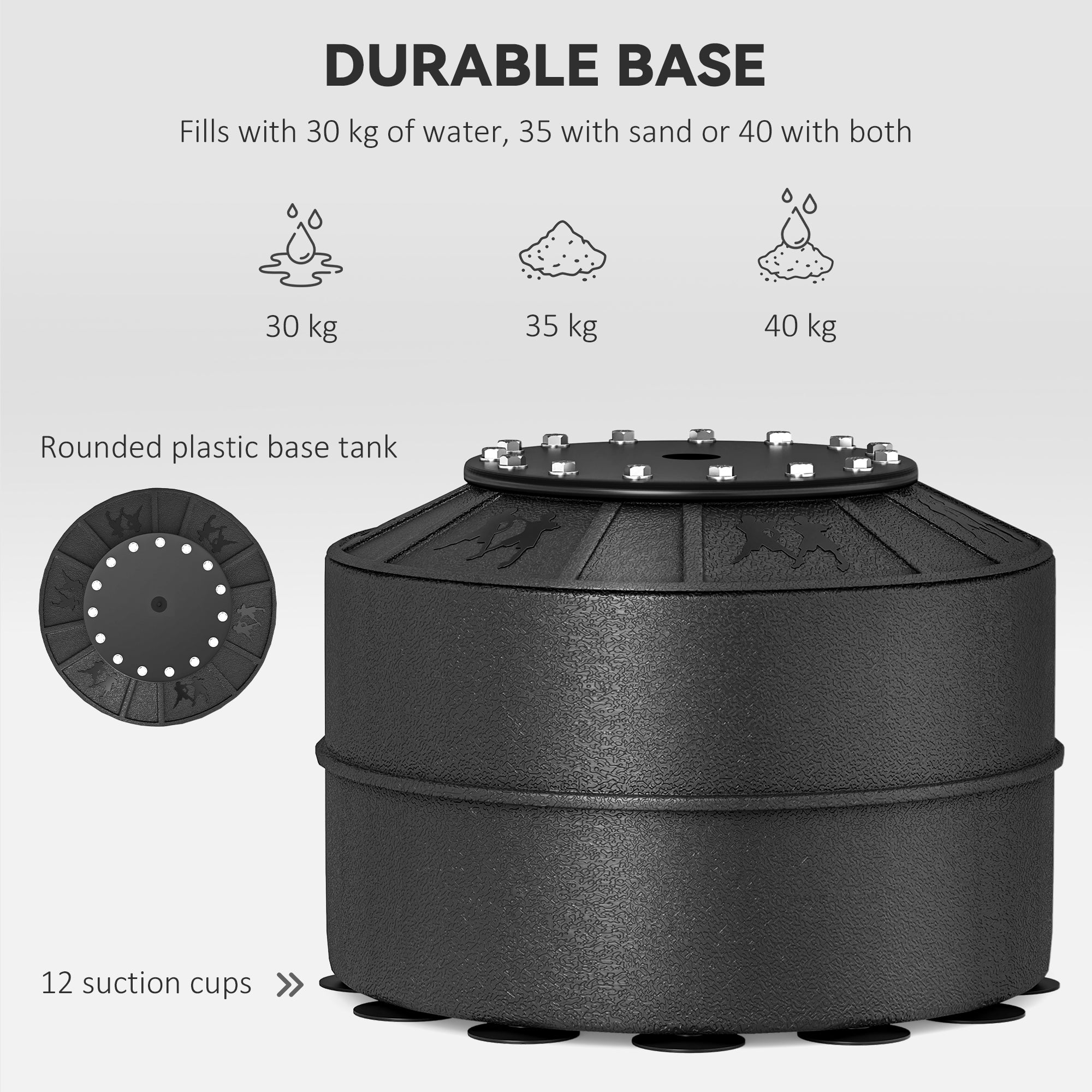 HOMCOM 155-205cm 3-IN-1 Freestanding Boxing Punching Bag Stand, Boxing Speed Trainer with Rotating Flexible Arm, Speed Ball, Fillable Base, Black - North Peak Garden Furniture