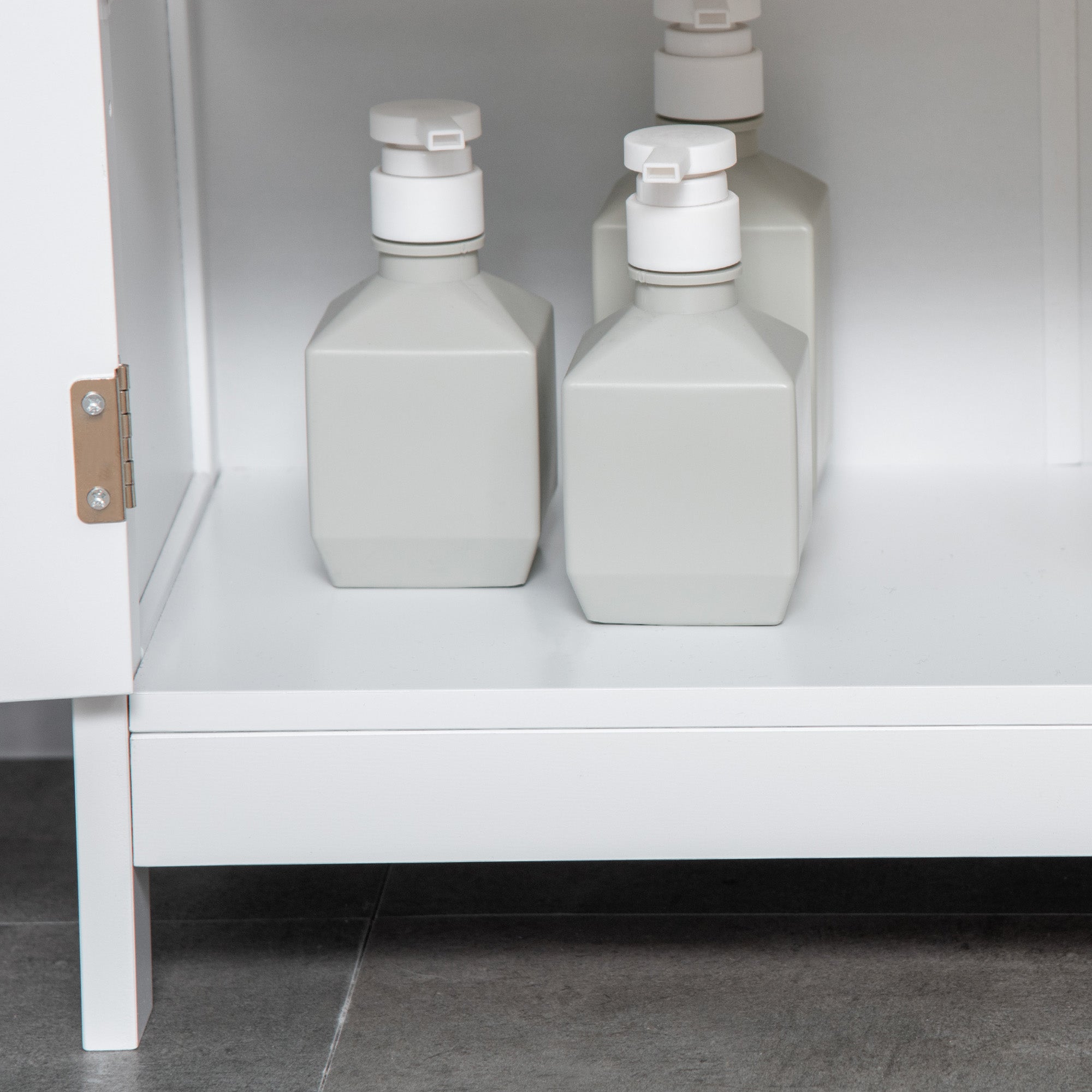 kleankin Modern Bathroom Floor Cabinet - White - North Peak Garden Furniture