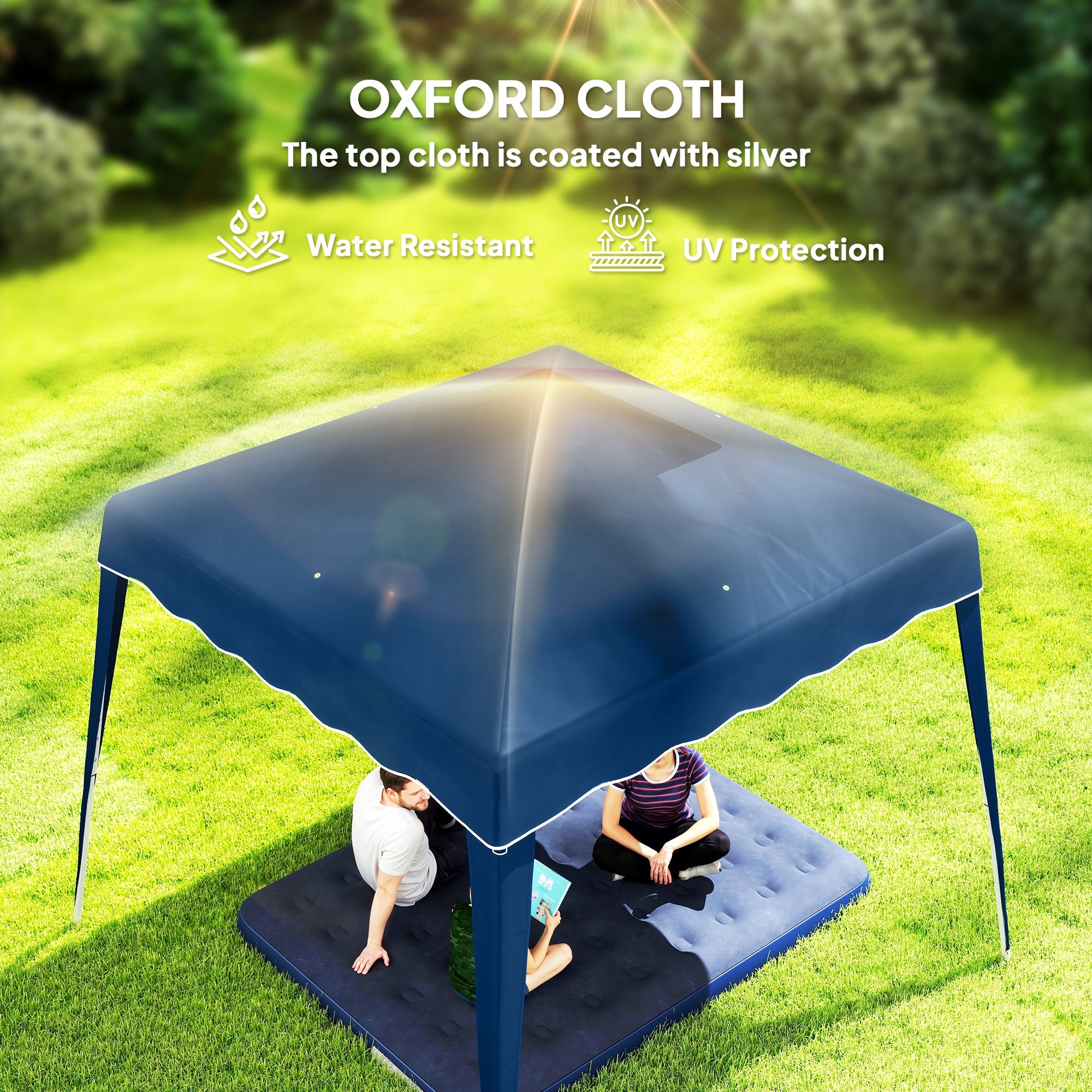 Outsunny 3 M x 3 M Base/ 2.5 M x 2.5 M Top Pop Up Gazebo with Carry Bag, Height Adjustable Slant Leg Party Tent Instant Event Shelter for Garden, Patio - North Peak Garden Furniture