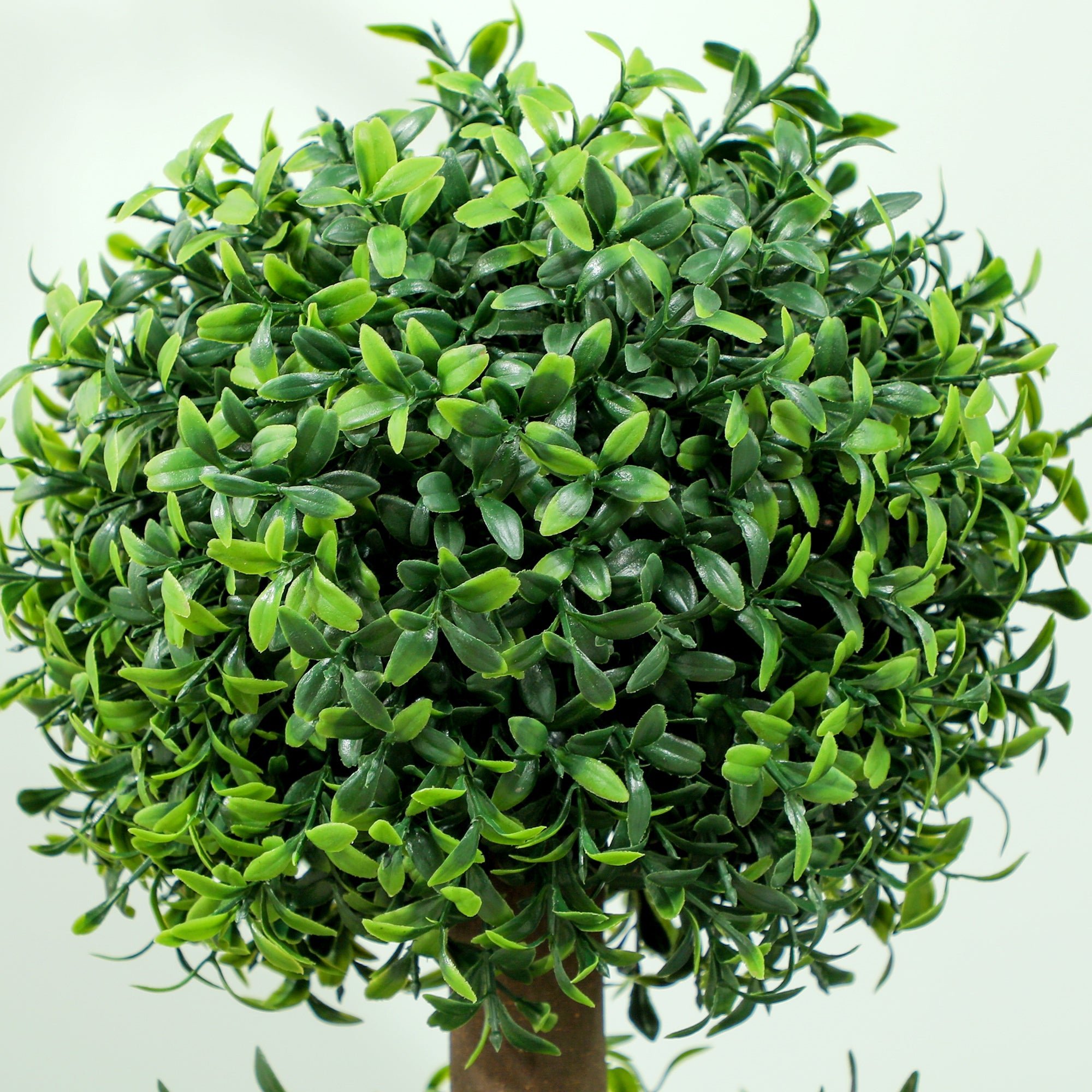 HOMCOM Set of 2 Decorative Artificial Plants, Topiary Ball-shaped Boxwood Trees in Pot, Fake Plants for Home Indoor outdoor Decor, 100cm, Green - North Peak Garden Furniture