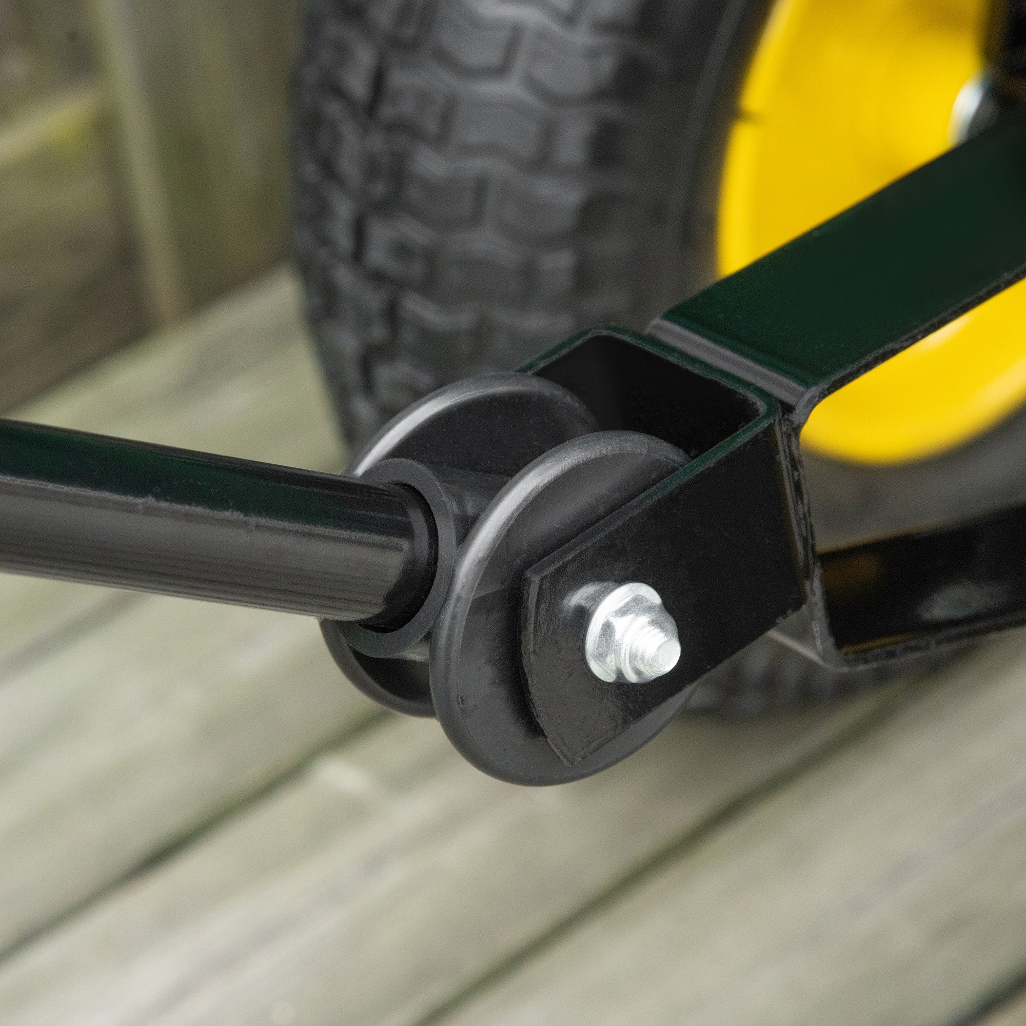 Outsunny 125 Litre Large Garden Cart Heavy Duty 4 Wheel Trolley Dump Wheelbarrow Tipping Truck Trailer - Green - North Peak Garden Furniture