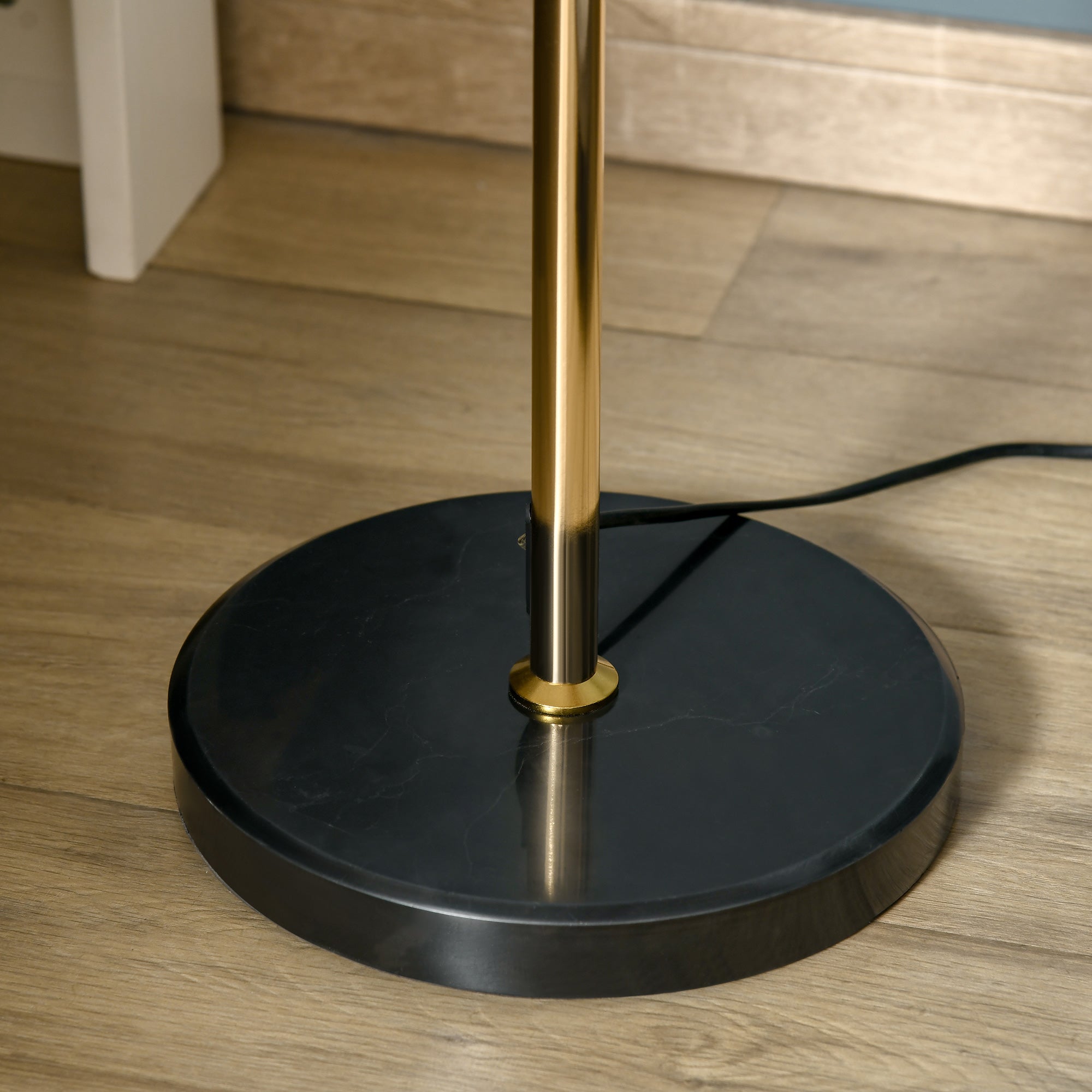 HOMCOM 160cm Dandelion-Crystallite Floor Lamp, with Foot Switch - North Peak Garden Furniture