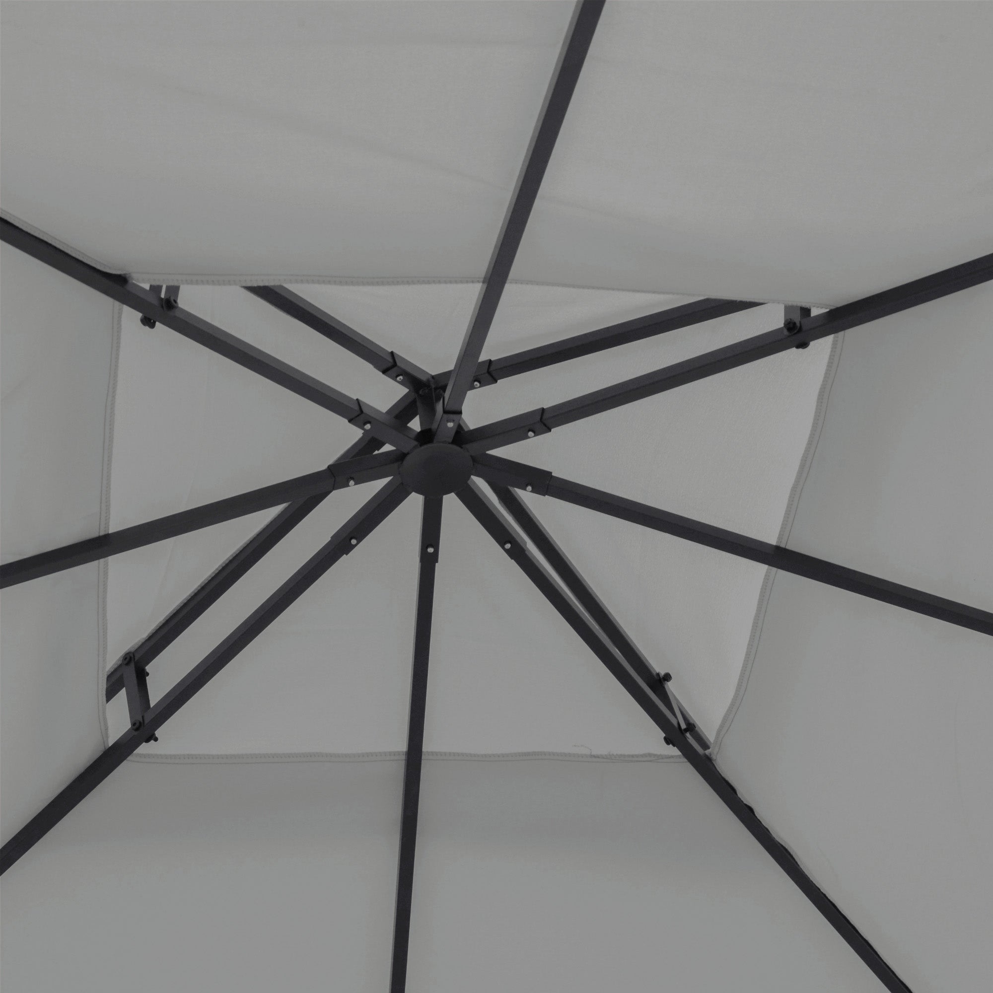 Outsunny 3(m) Gazebo Top Cover Double Tier Canopy Replacement Pavilion Roof Light Grey - North Peak Garden Furniture