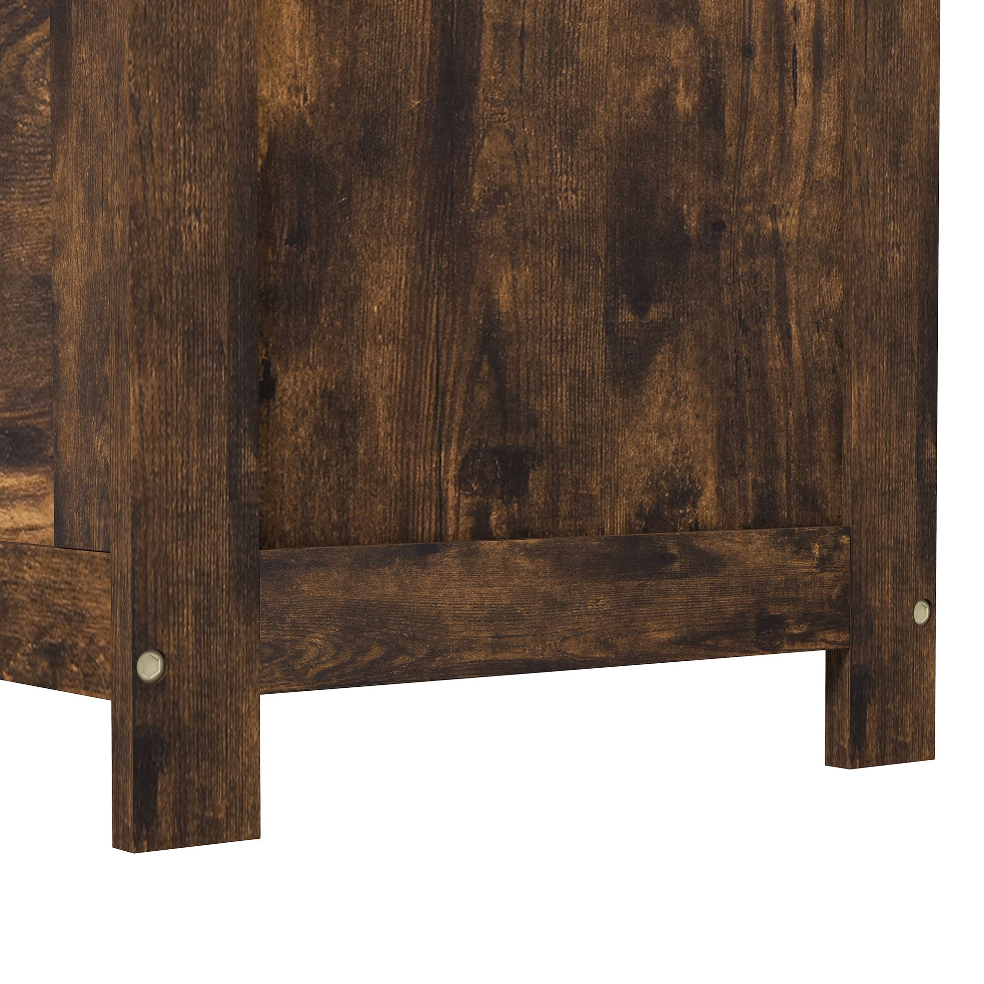 HOMCOM Storage Chest, Modern Storage Trunk with 2 Safety Hinges and Cut-out Handles, Wooden Toy Box for Living Room, Entryway, 76 x 40 x 48 cm, Rustic Brown - North Peak Garden Furniture