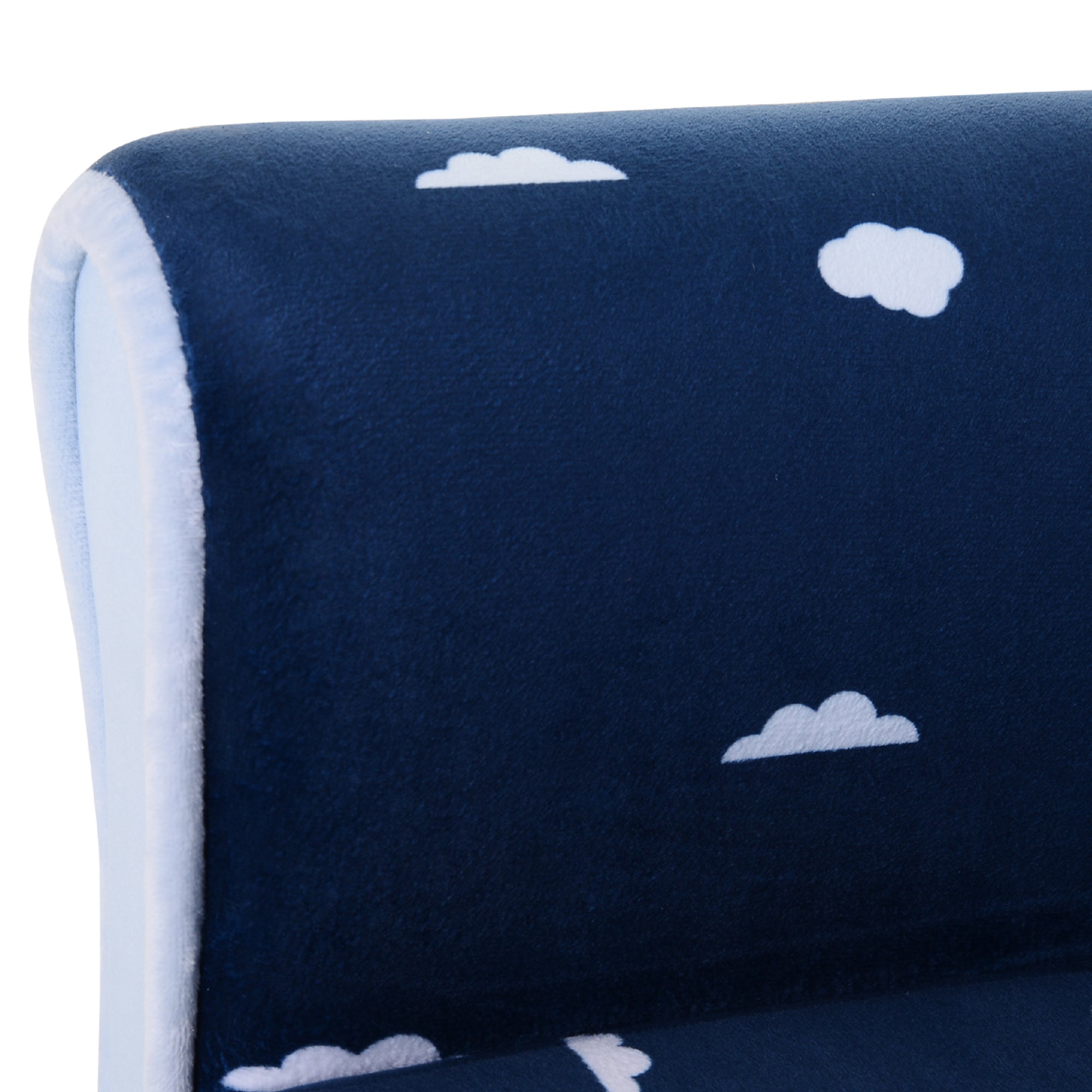 HOMCOM Children Chair Armchair Single Sofa, 50 x 39 x 44cm, for 18M+, Blue - North Peak Garden Furniture