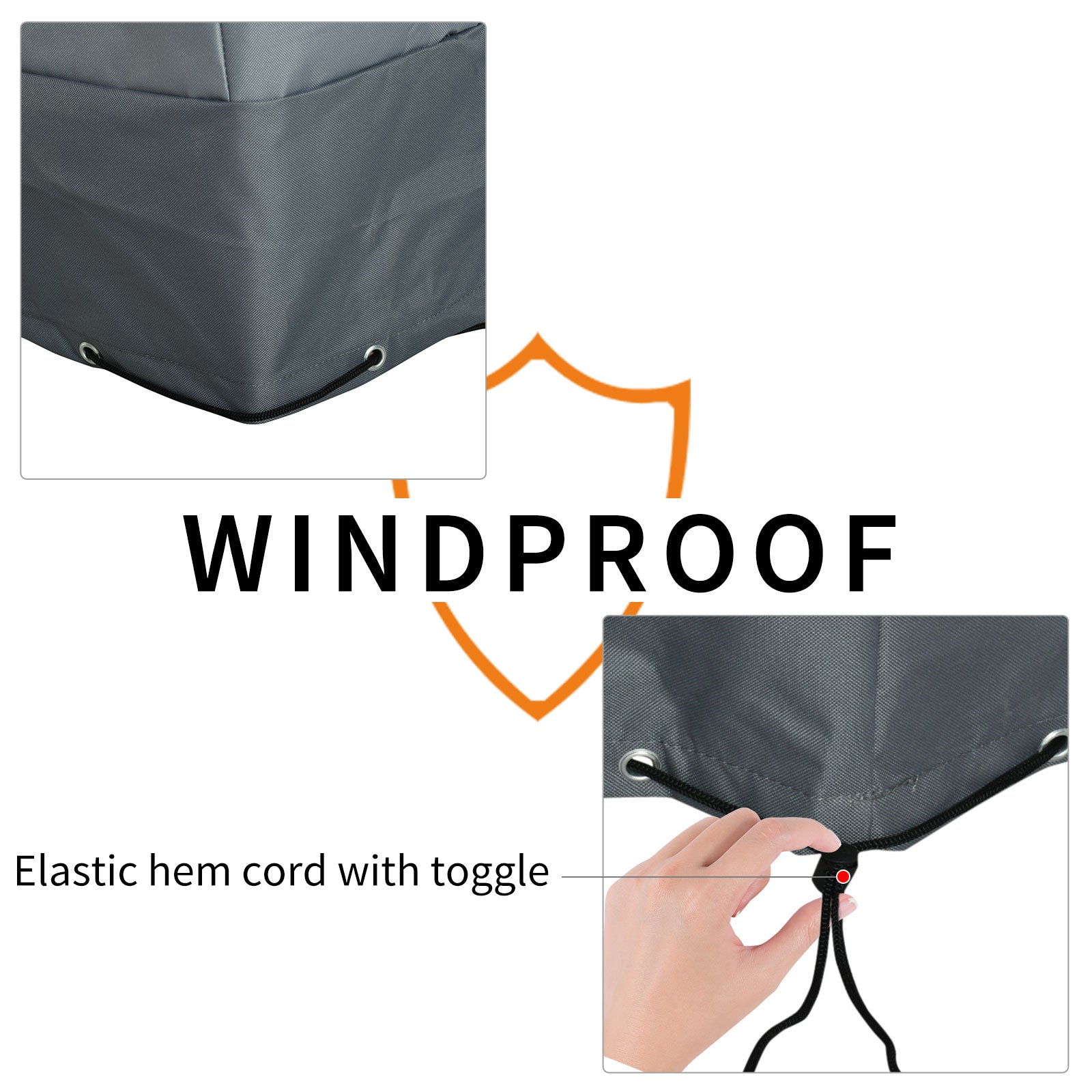 Outsunny Rectangular Patio Furniture Cover for Chairs Water UV Resistant Protection 600D Oxford Fabric Rattan Lounge Clean Cover, 200 x 86 x 82cm - North Peak Garden Furniture