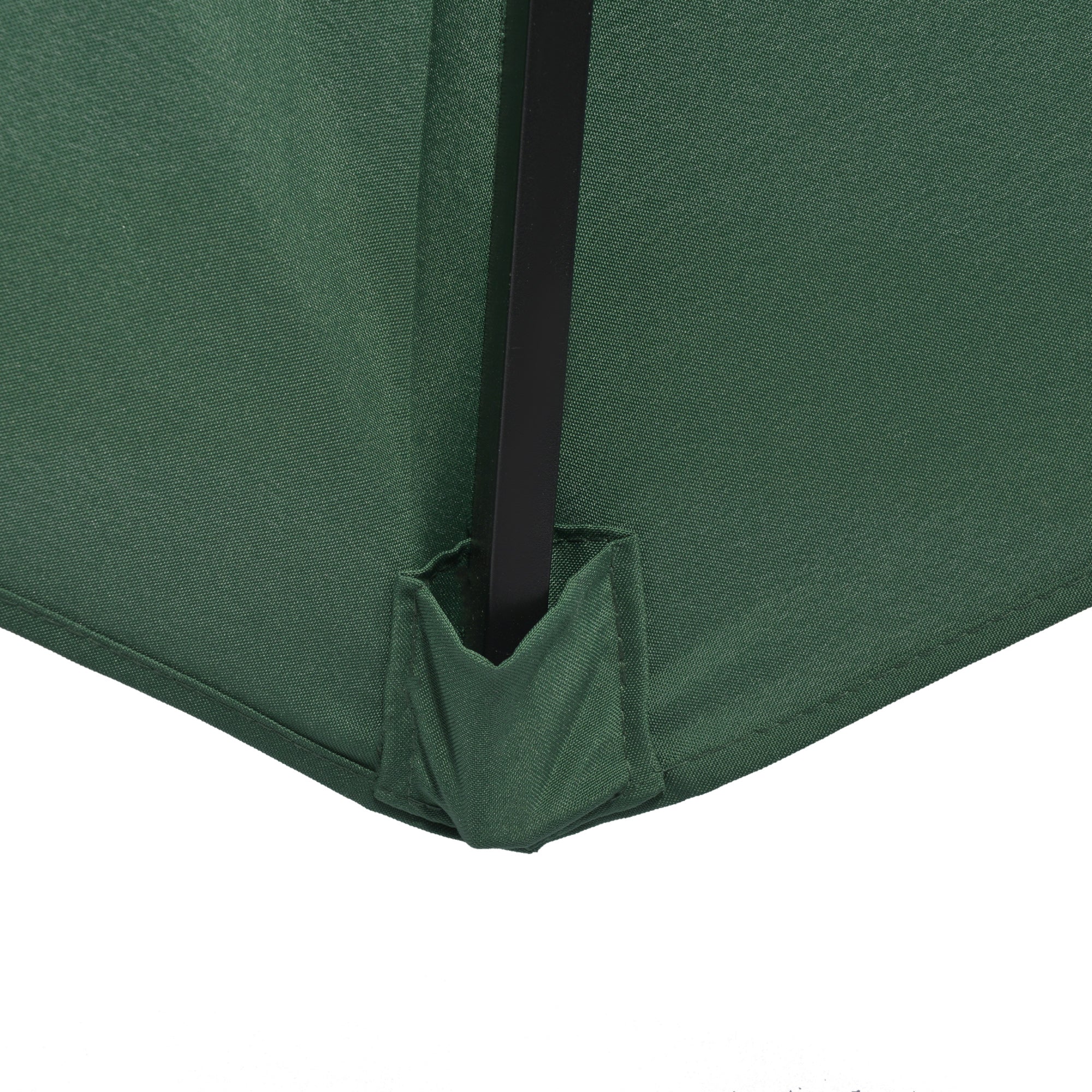Outsunny Garden 3(m) Parasol Umbrella, Outdoor Market Table Umbrella Sun Shade Canopy with 8 Ribs, Easy Push to Open, Green - North Peak Garden Furniture