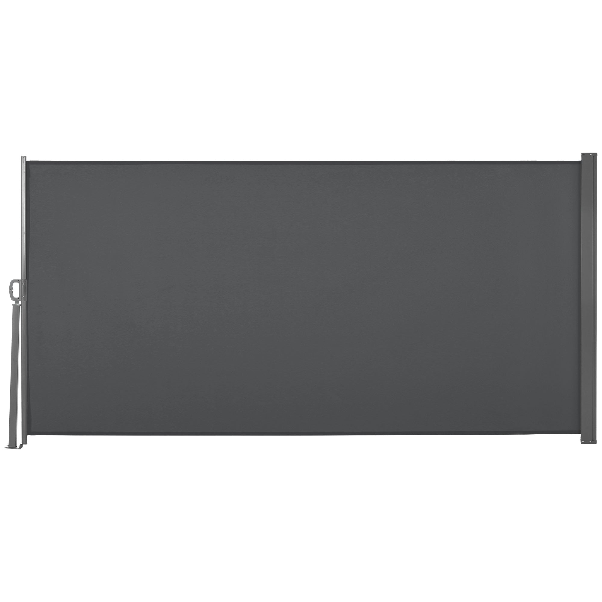 Outsunny Retractable Sun Side Awning Screen Fence Patio Garden Wall Balcony Screening Panel Outdoor Blind Privacy Divider (3x1.6M, Grey) - North Peak Garden Furniture