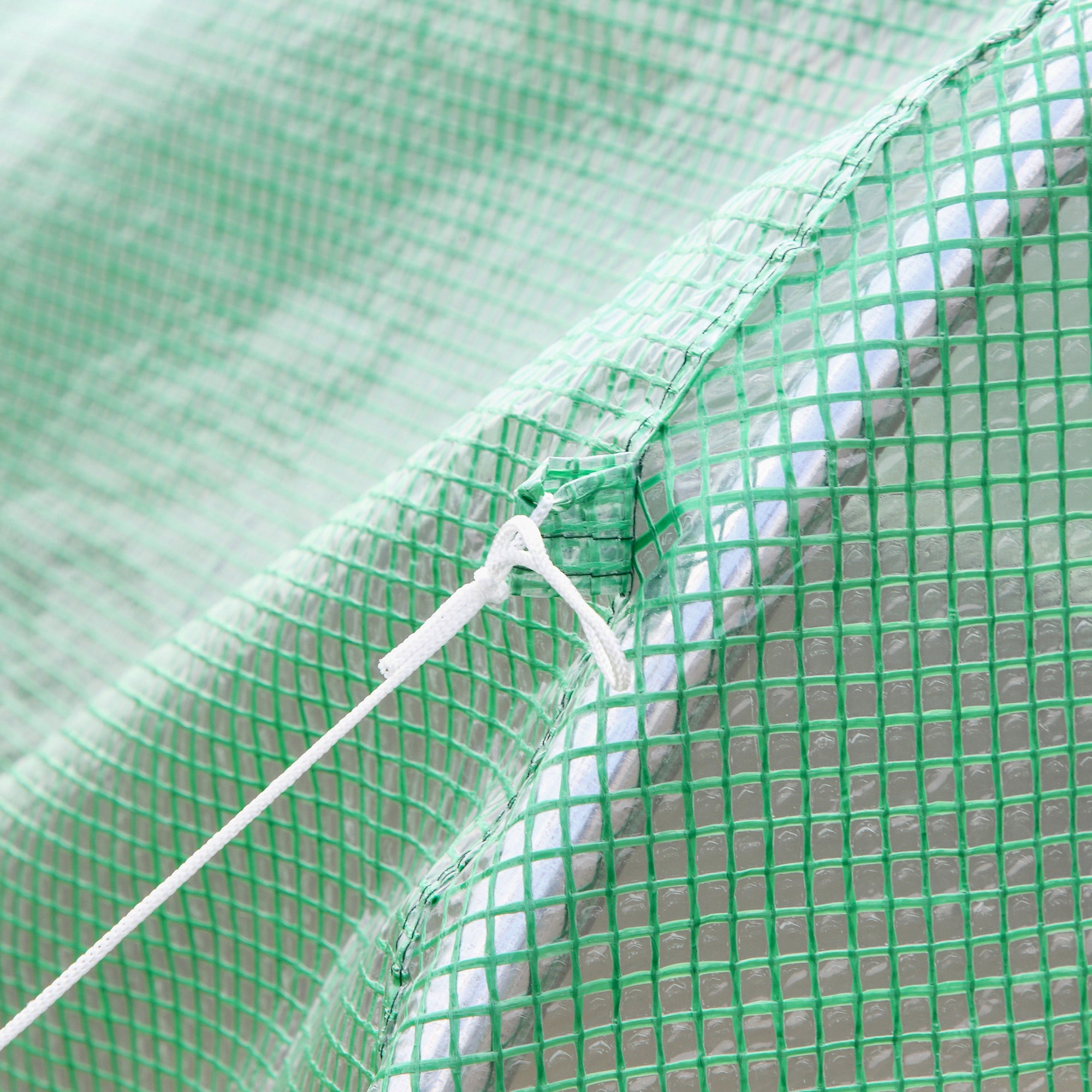 Outsunny Walk-in Polytunnel Greenhouse Green House with Roll-up Sidewalls, UV-resistant PE Cover, 3 x 2 x 2m, Green - North Peak Garden Furniture