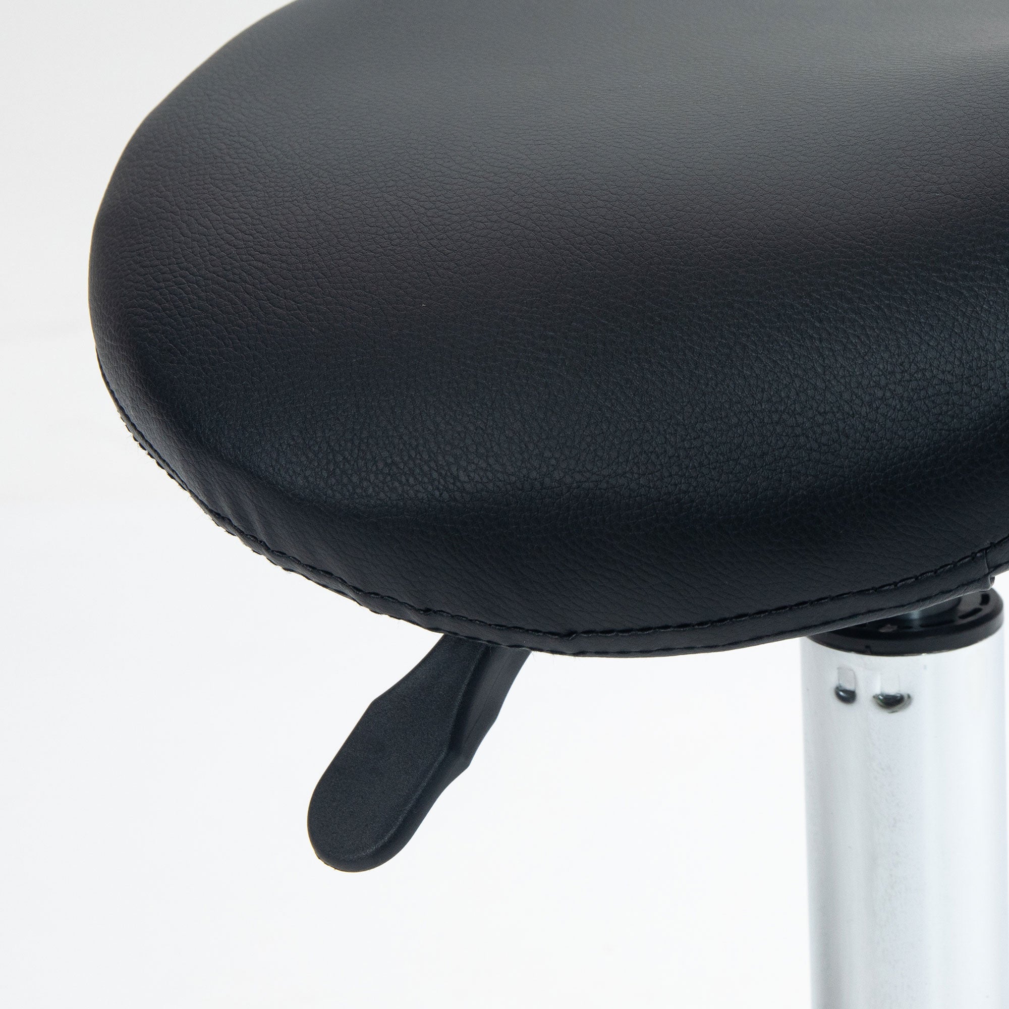 HOMCOM Salon Saddle Stool, Rolling Saddle Chair for Massage, Spa, Clinic, Beauty, Hairdressing and Tattoo, Black - North Peak Garden Furniture