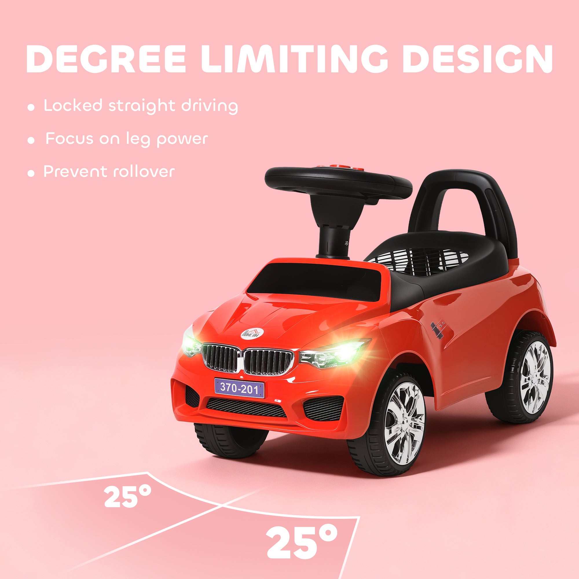 HOMCOM Ride on Car Baby Toddler Walker Foot to Floor Sliding Car Slider Red