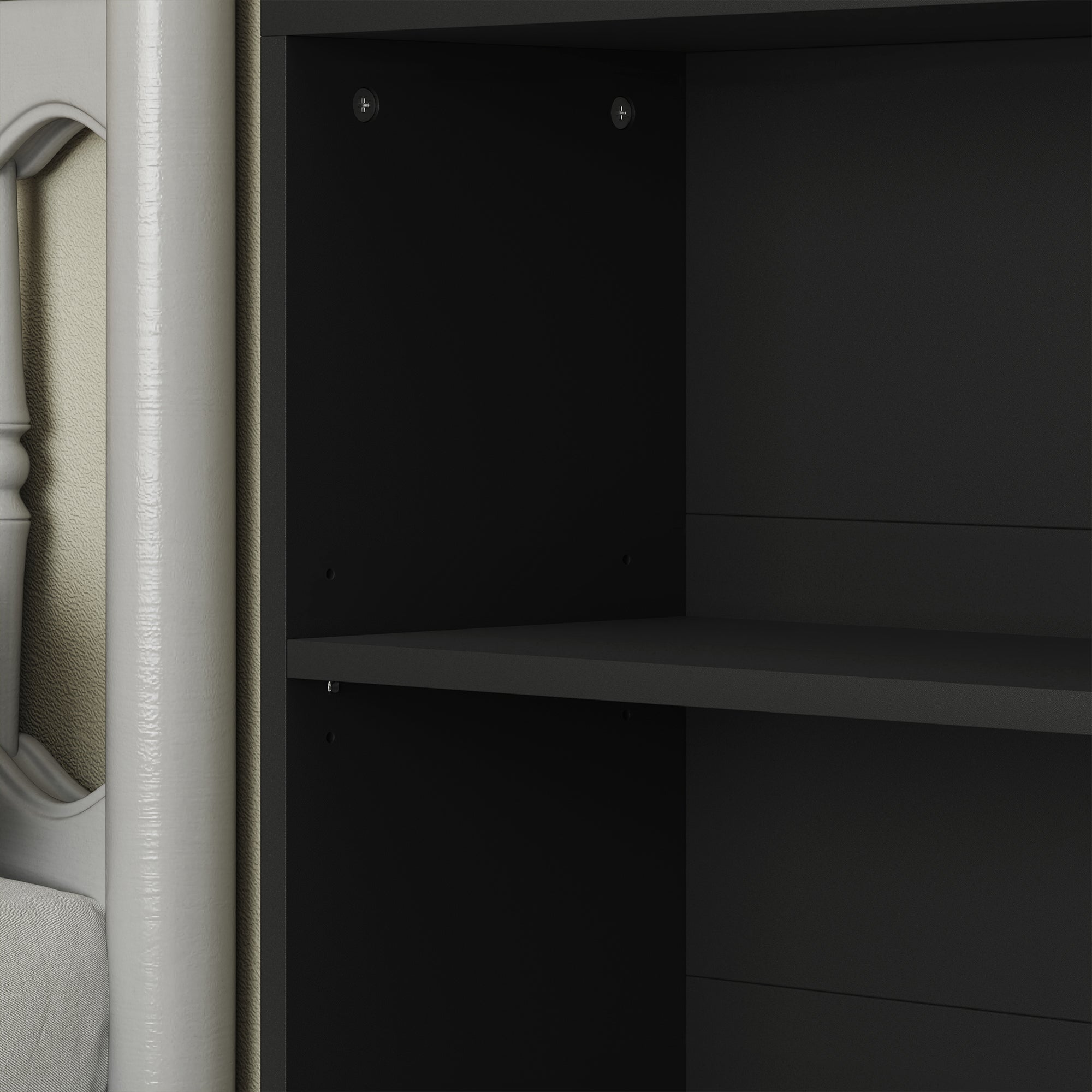 HOMCOM Six Shelf Bookcase - Black - North Peak Garden Furniture