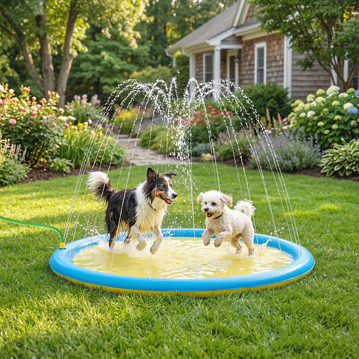 PawHut Dog Splash Pad  for Garden, Patio, Summer Fun, 170 cm