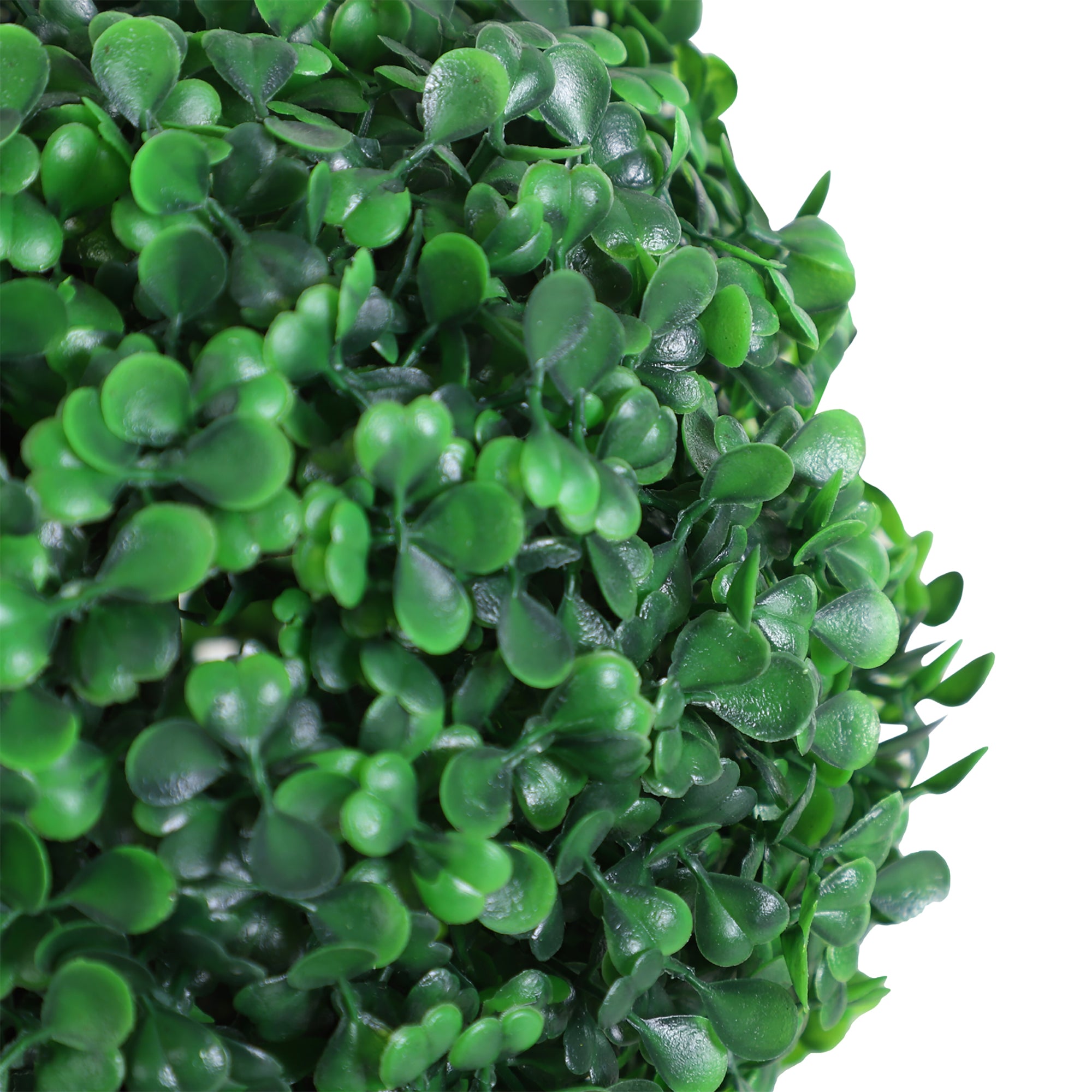Outsunny Set of 2 Artificial Boxwood Ball Topiary Trees Potted Decorative Plant Outdoor and Indoor Décor (112cm) - North Peak Garden Furniture