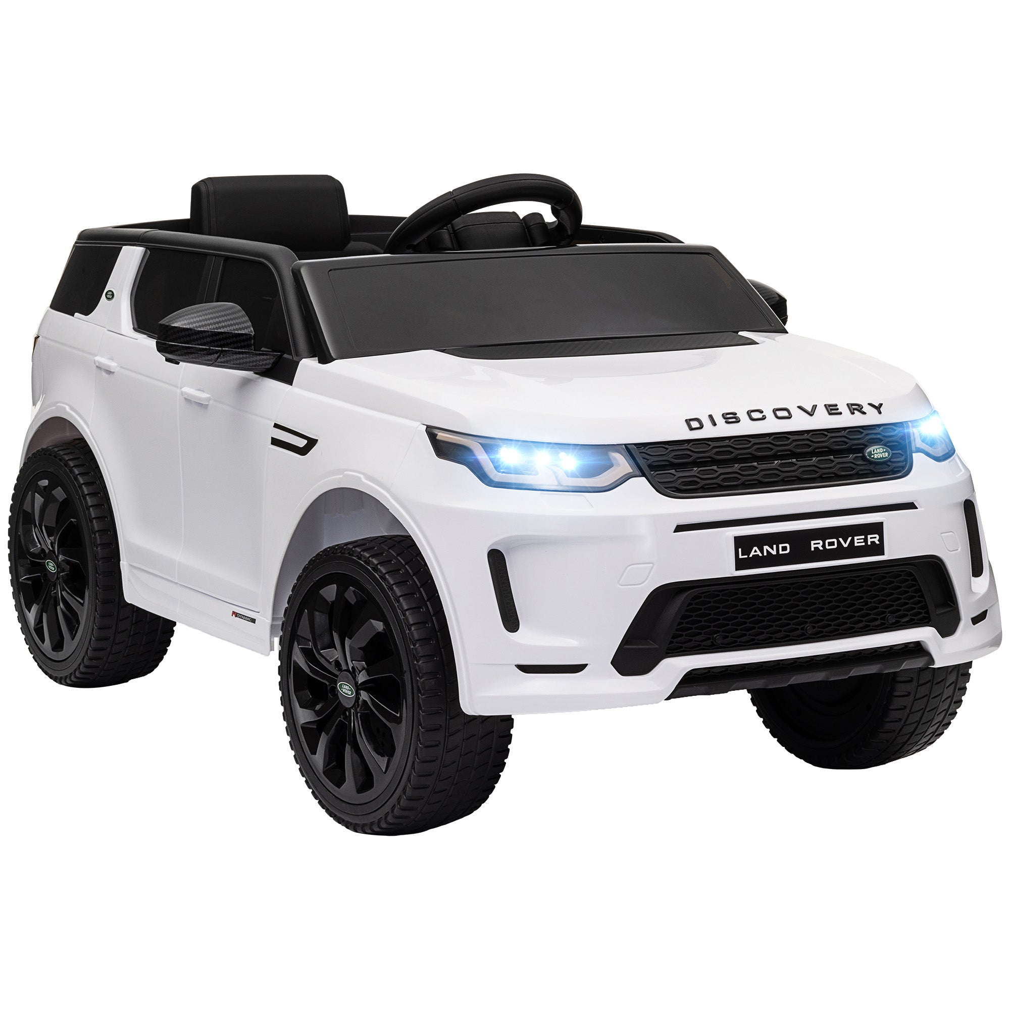 AIYAPLAY Land Rover Discovery Sport Licensed 12V Kids Ride on Car w/ Remote Control, Lights Music Horn, for 3-6 Years White