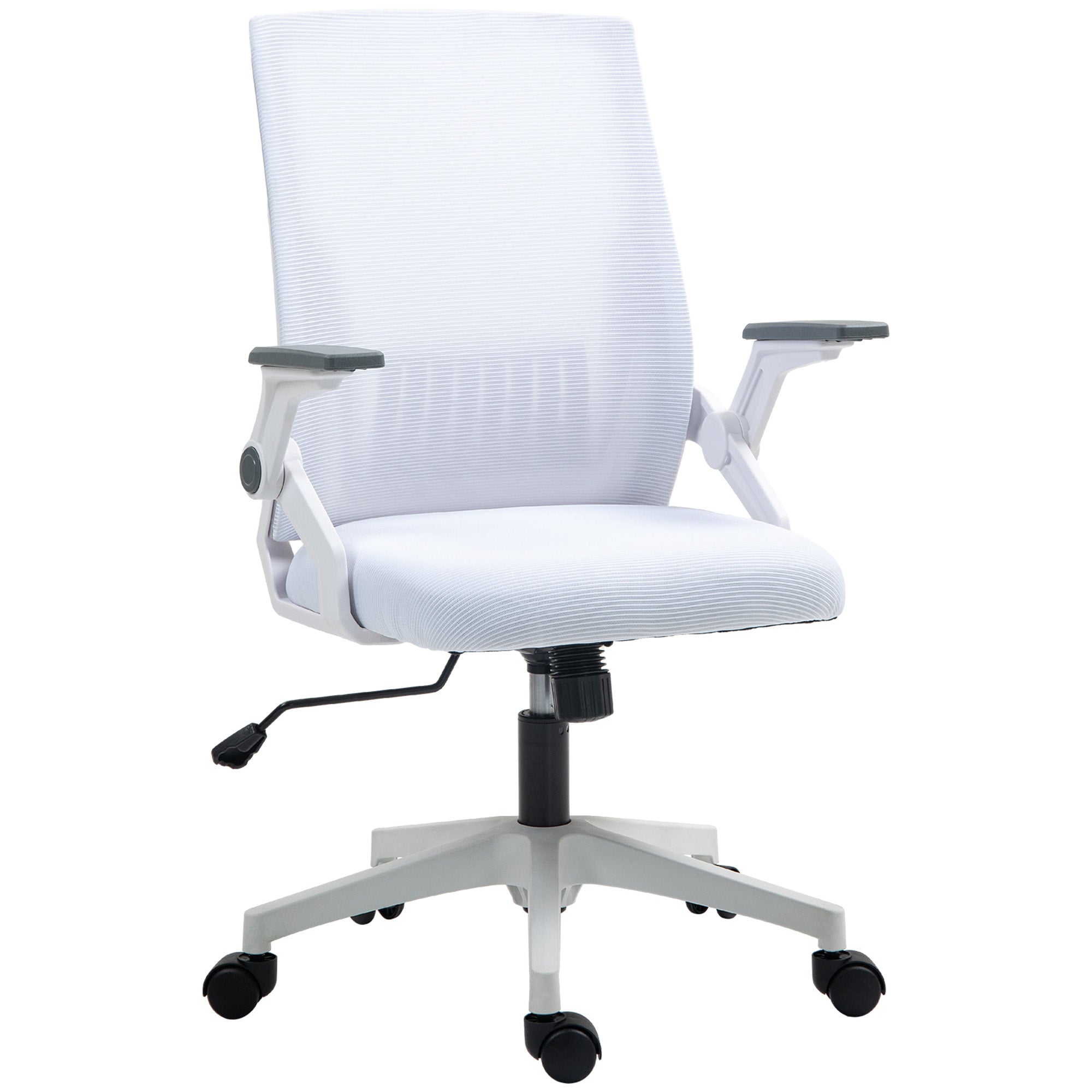 Vinsetto Office Chair, with Lumbar Support - White