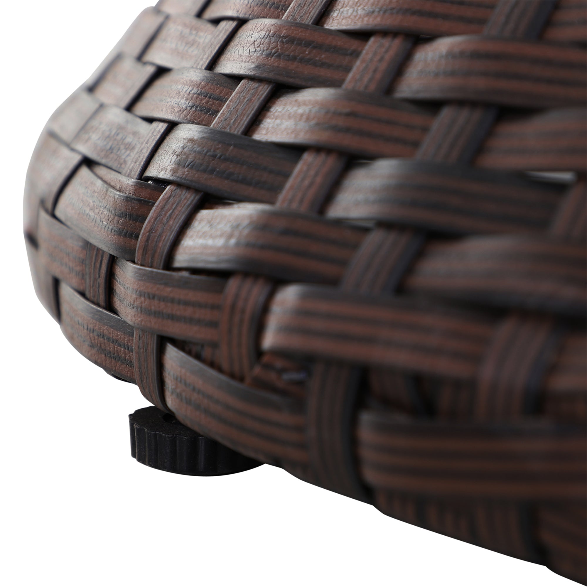 Outsunny PE Rattan Ice Bucket Table, Outdoor Round Liftable Beer Cooler, Cocktail Tables for Bar, Patio, Deck, Pool, Brown - North Peak Garden Furniture