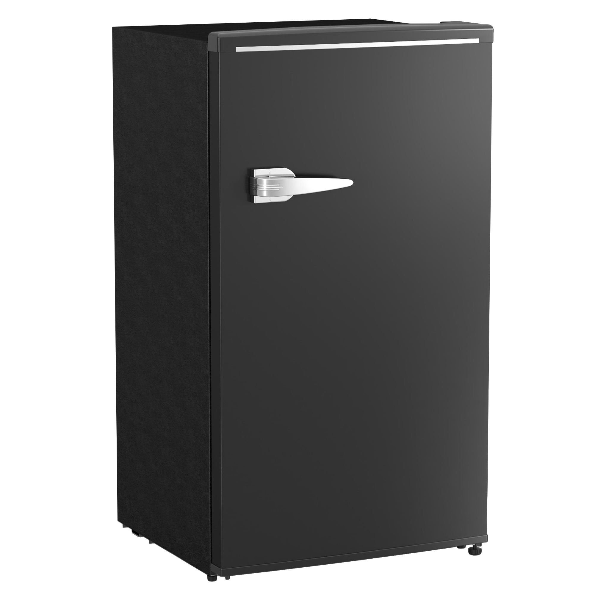 HOMCOM Under Counter Fridge, 85L Small Retro Refrigerator with Chiller Box, Adjustable Thermostat, Glass Shelves, Black - North Peak Garden Furniture