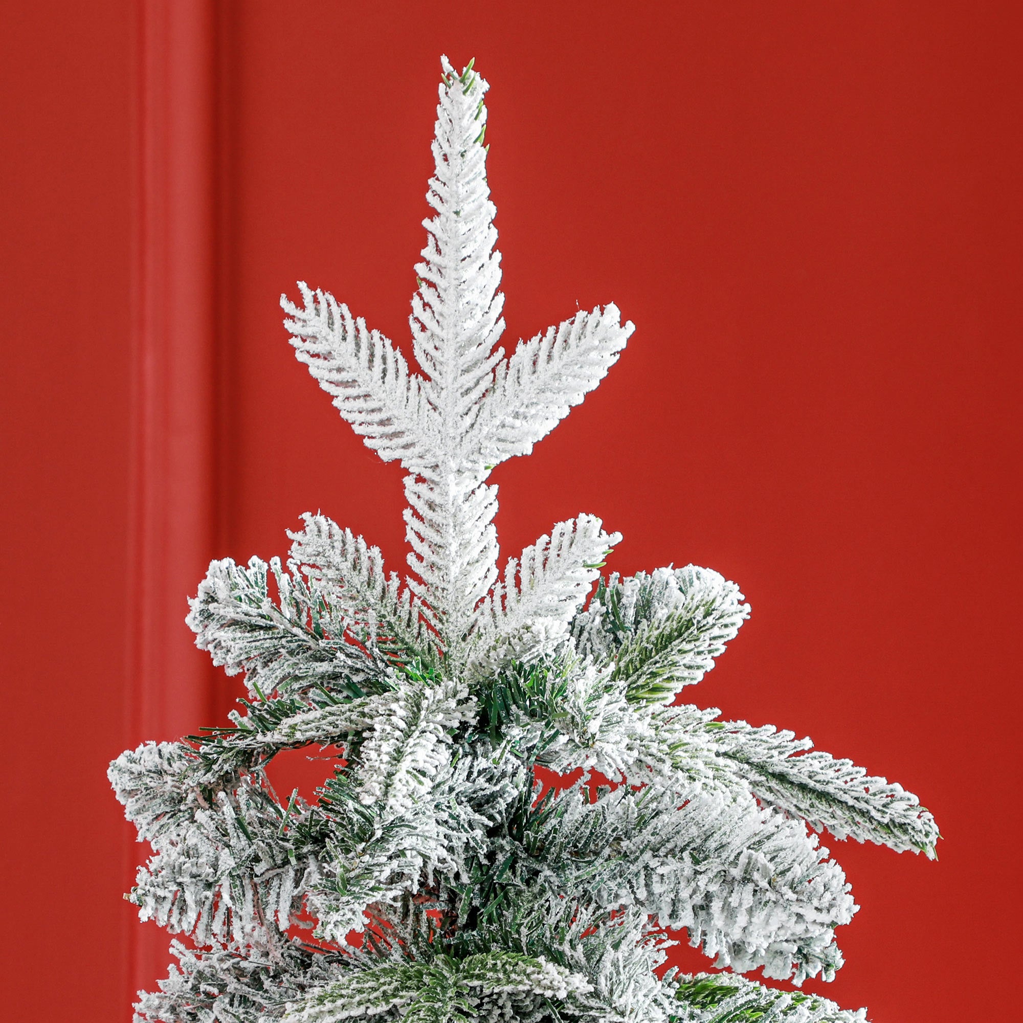 HOMCOM 6ft Snow-Covered Unlit Artificial Christmas Tree - North Peak Garden Furniture