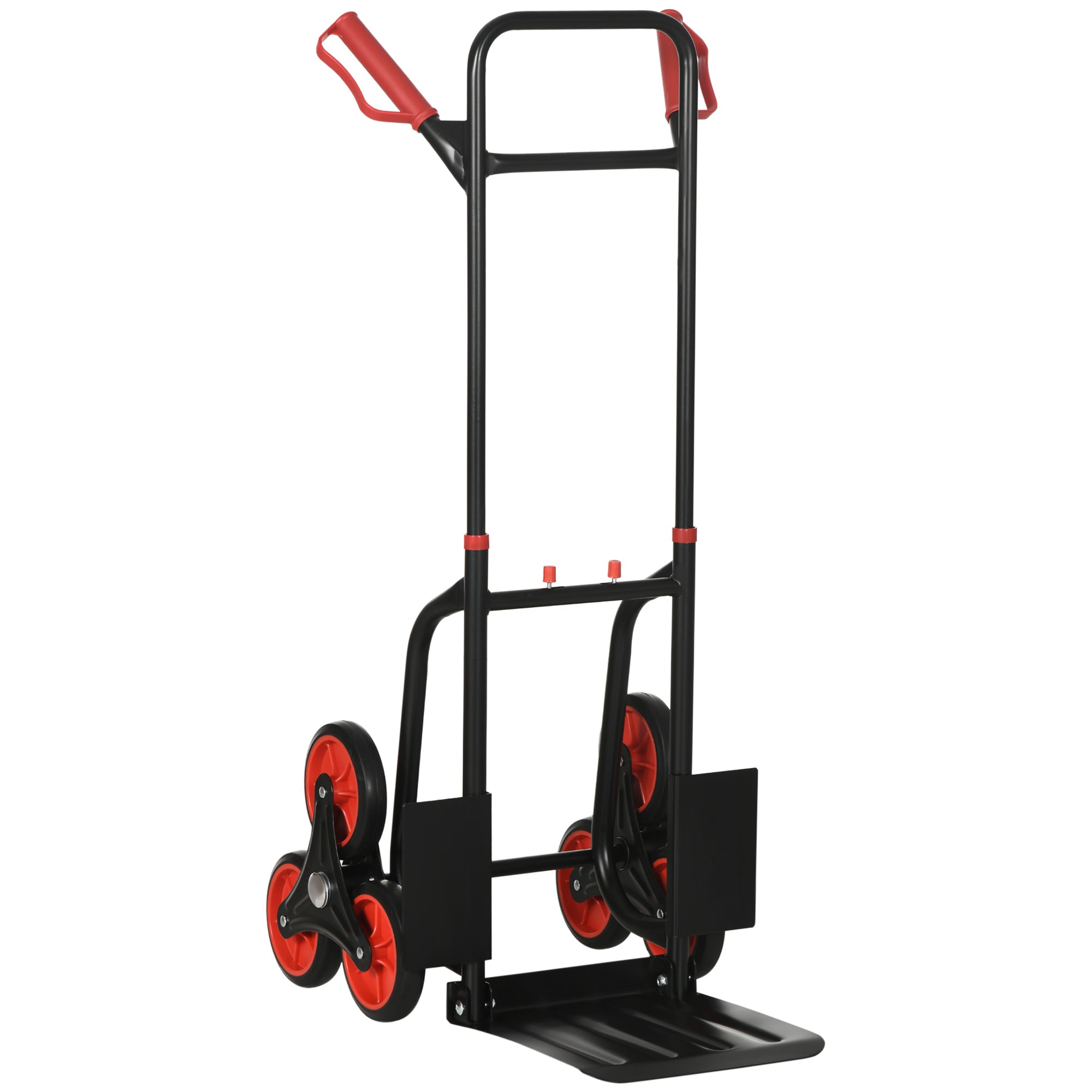 DURHAND Steel Climbing Stairs Trolley Hand Trucks 6-Wheels Foldable Load Cart 120kg - North Peak Garden Furniture